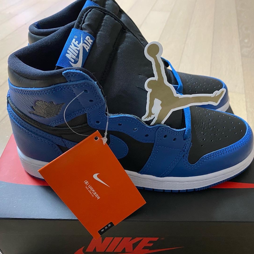(GS) Jordan 1 Retro High OG Dark Marina Blue 착용 스타일 - 3