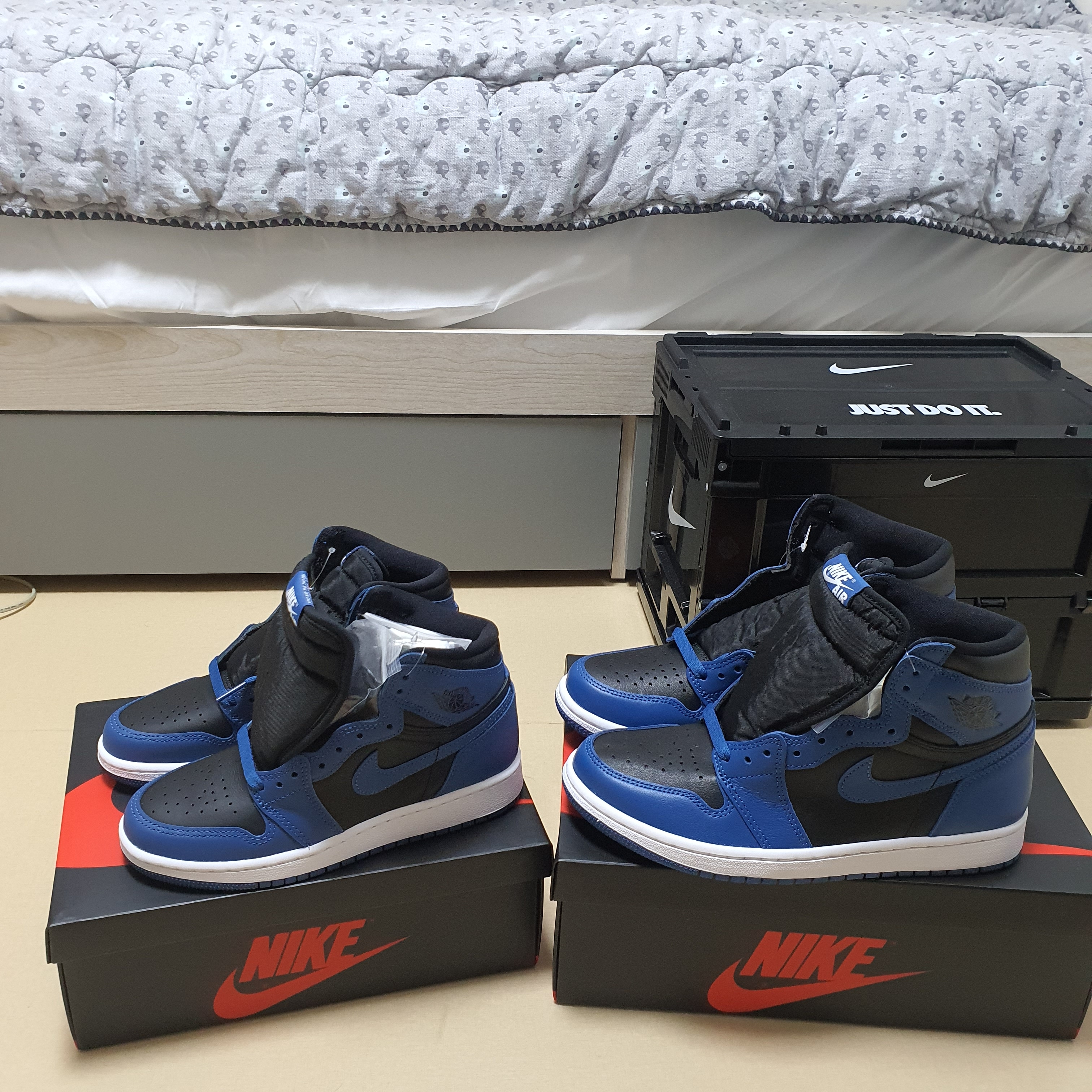 Jordan 1 Retro High OG Dark Marina Blue, (GS) Jordan 1 Retro High OG Dark Marina Blue 착용 스타일