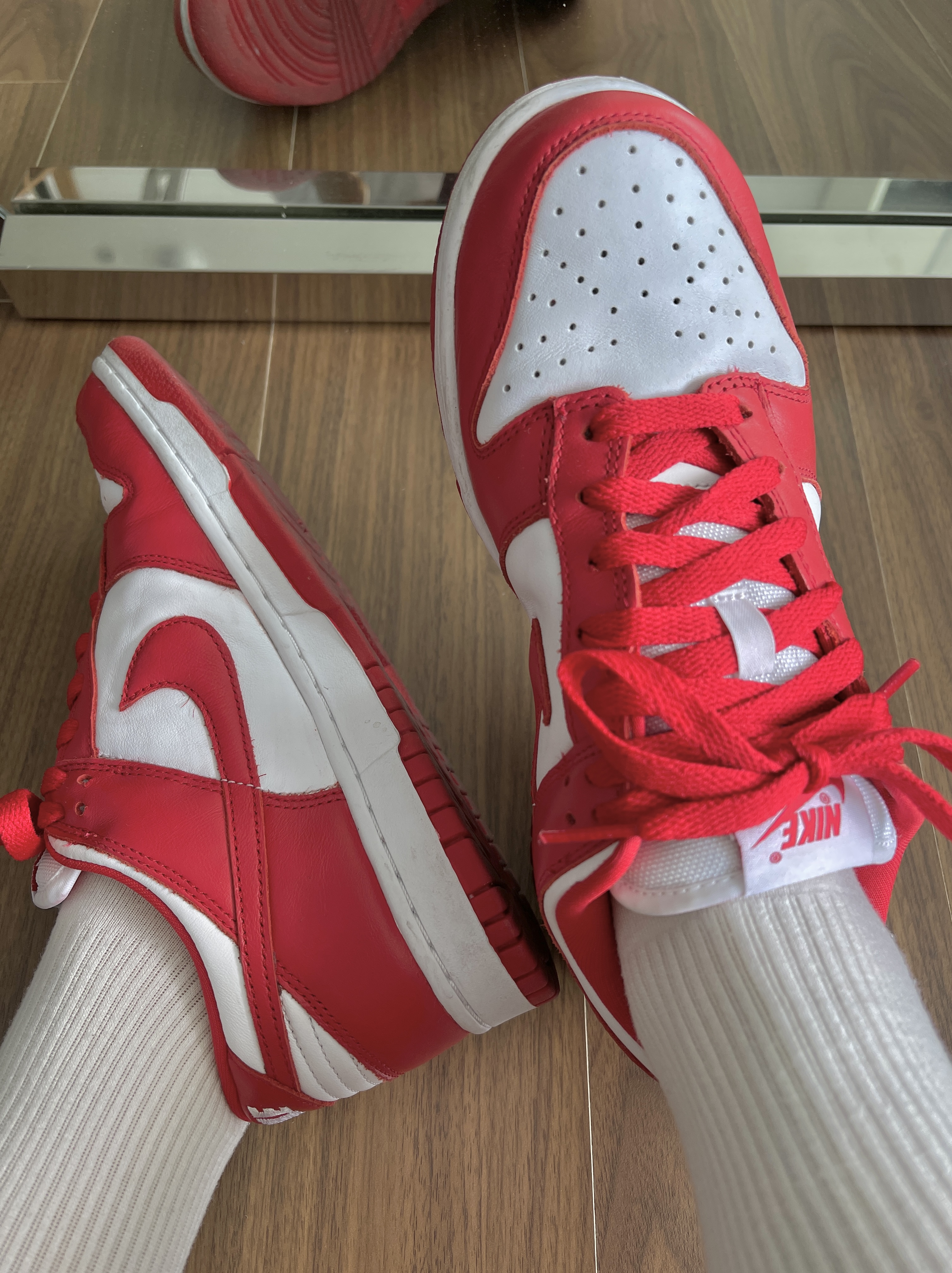 Nike Dunk Low SP University Red 2020 착용 스타일 - 2