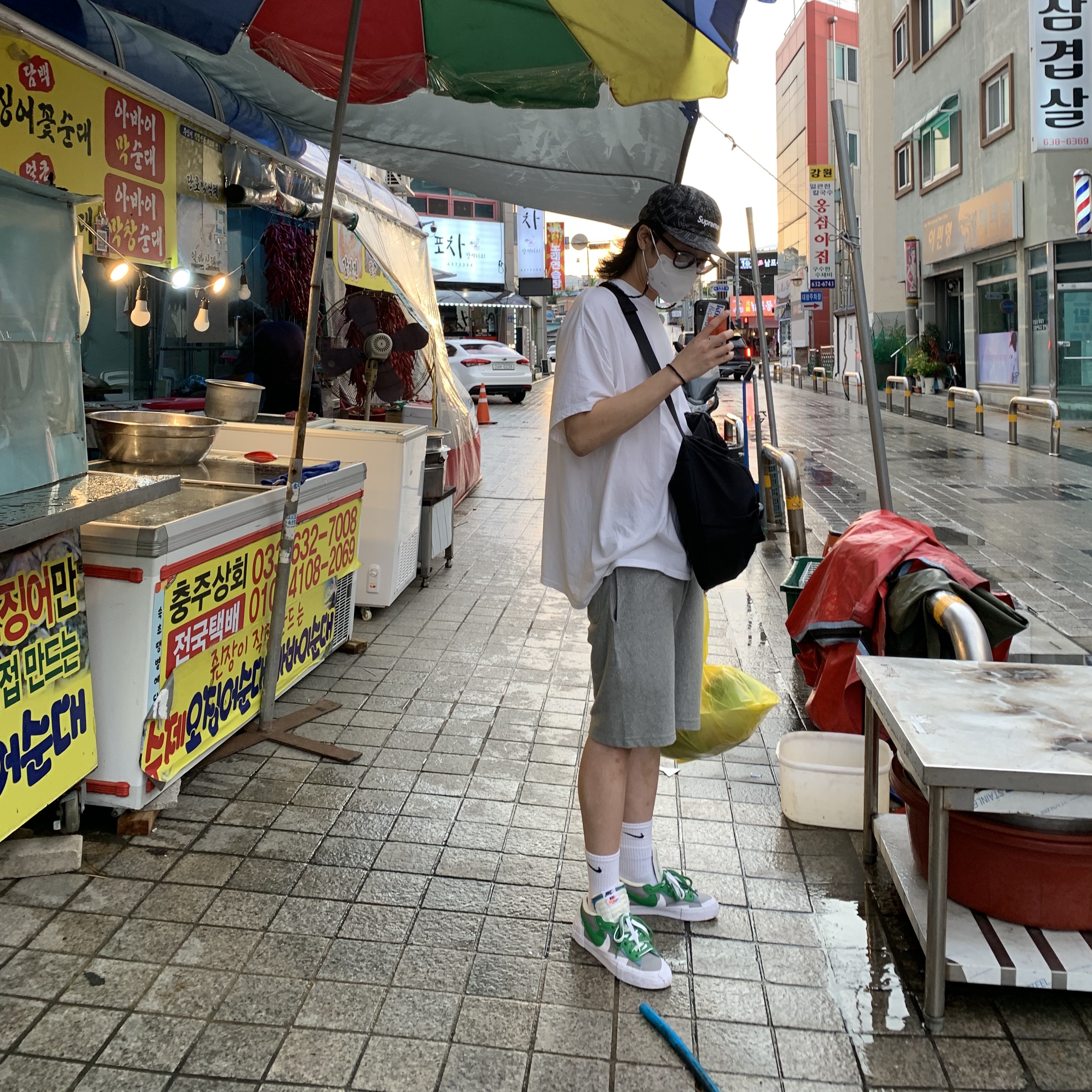 Nike x Sacai Blazer Low Classic Green 착용 스타일