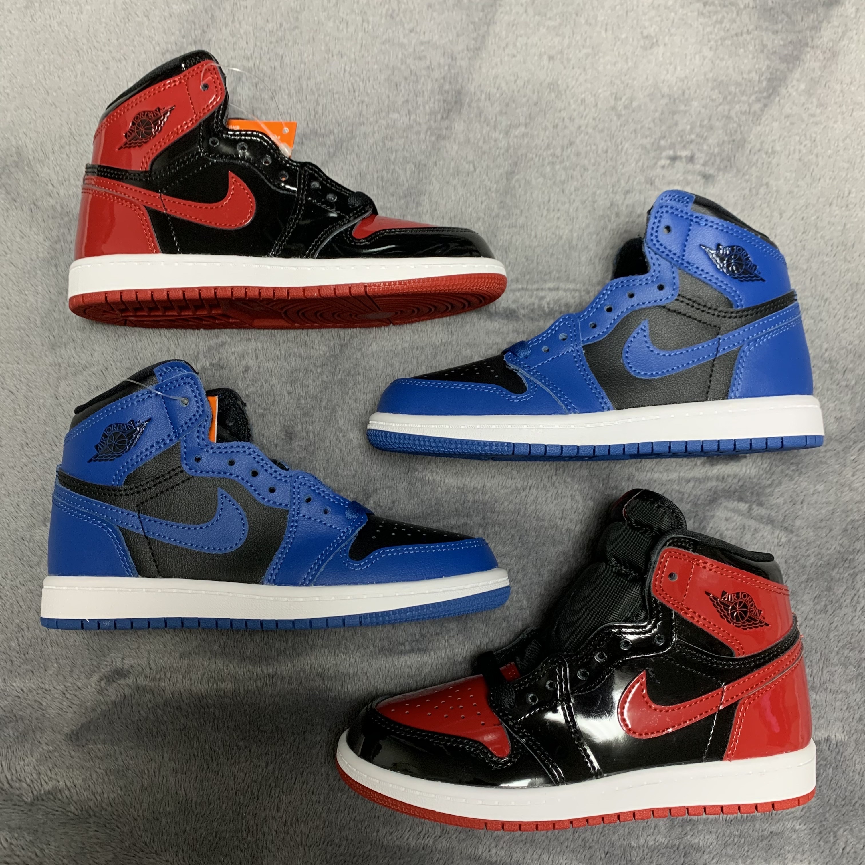 Jordan 1 Retro High OG Dark Marina Blue, Jordan 1 Retro High OG Patent Bred 착용 스타일