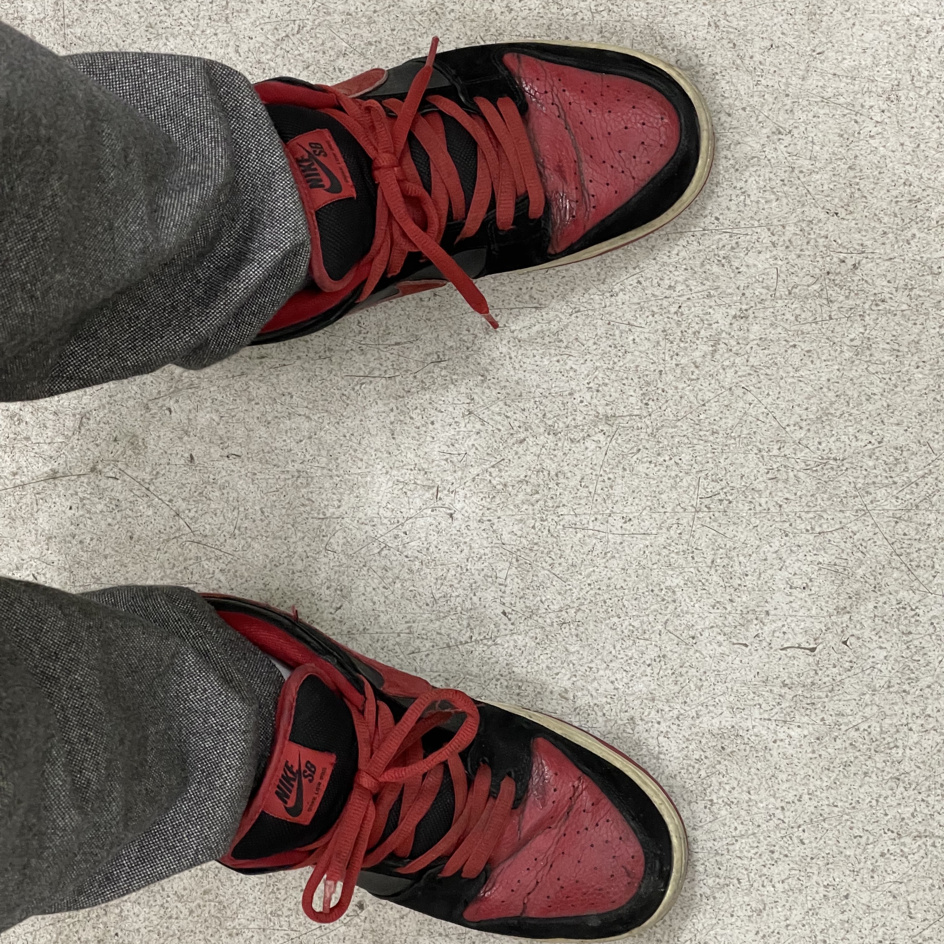 Nike SB Dunk Low Pro Bred 착용 스타일 - 1