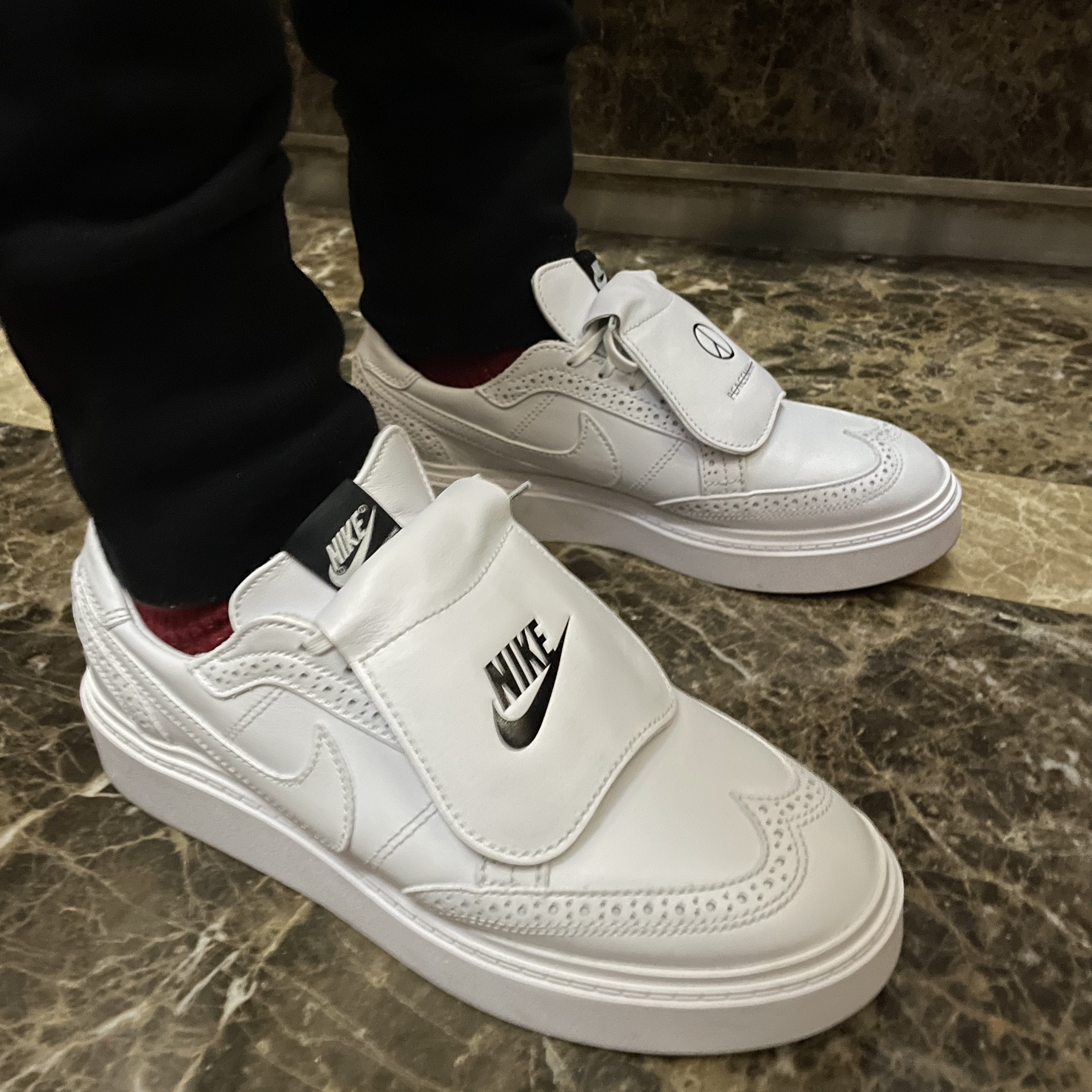 Nike x Peaceminusone Kwondo1 White 착용 스타일 - 2
