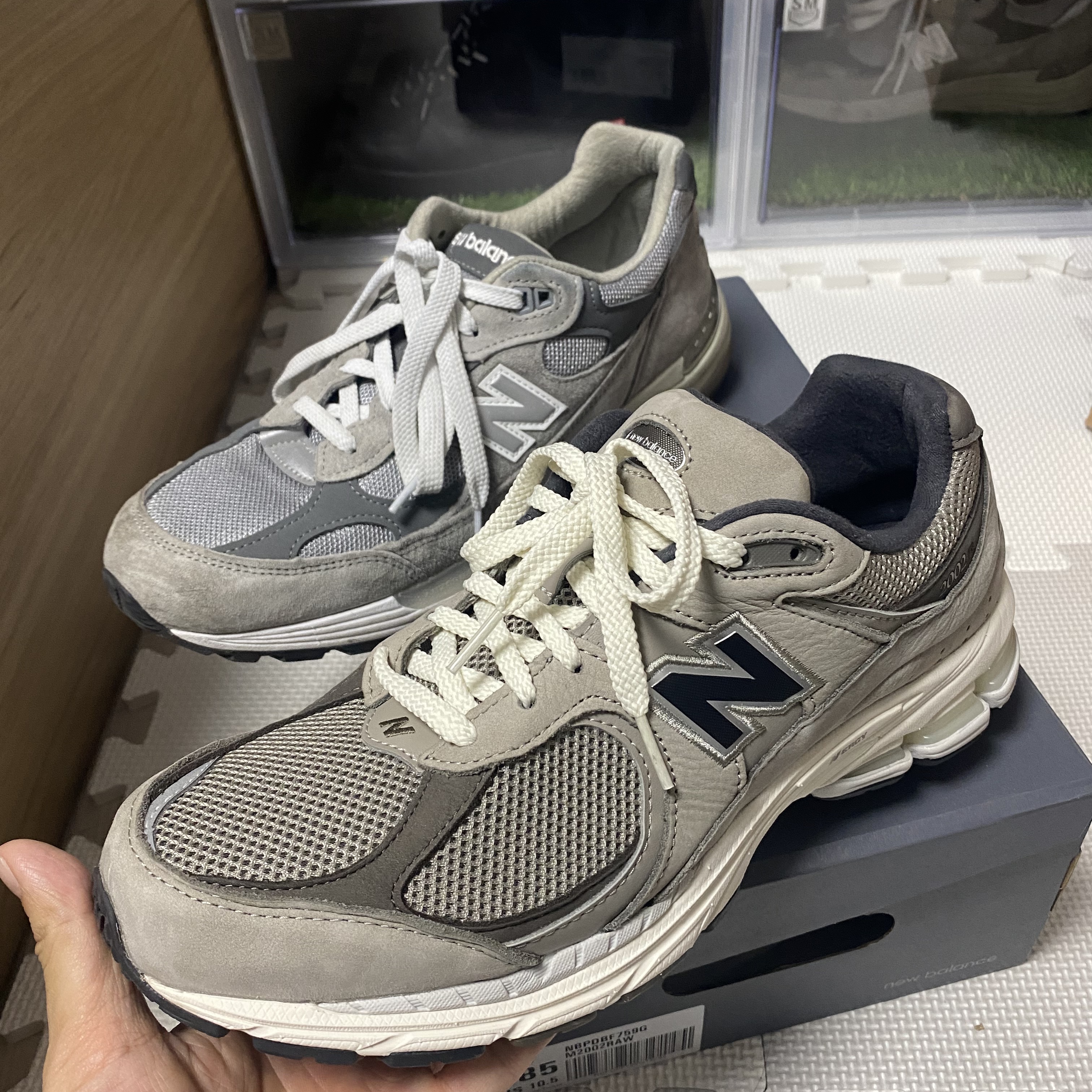 New Balance 992 Made in USA Grey - D Standard, New Balance 2002 Warm Alpaca 착용 스타일
