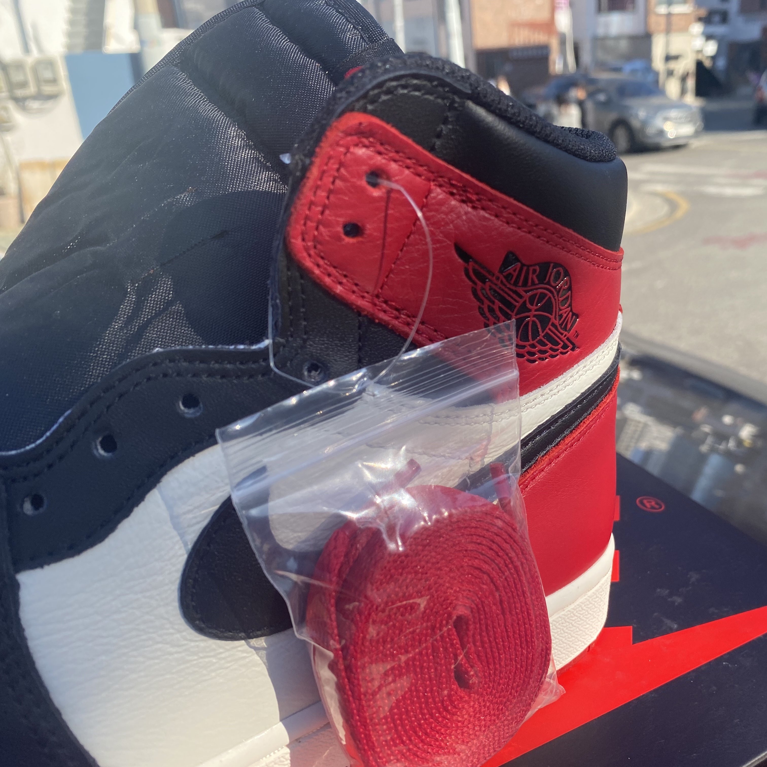 Jordan 1 Retro High OG Bred Toe 착용 스타일