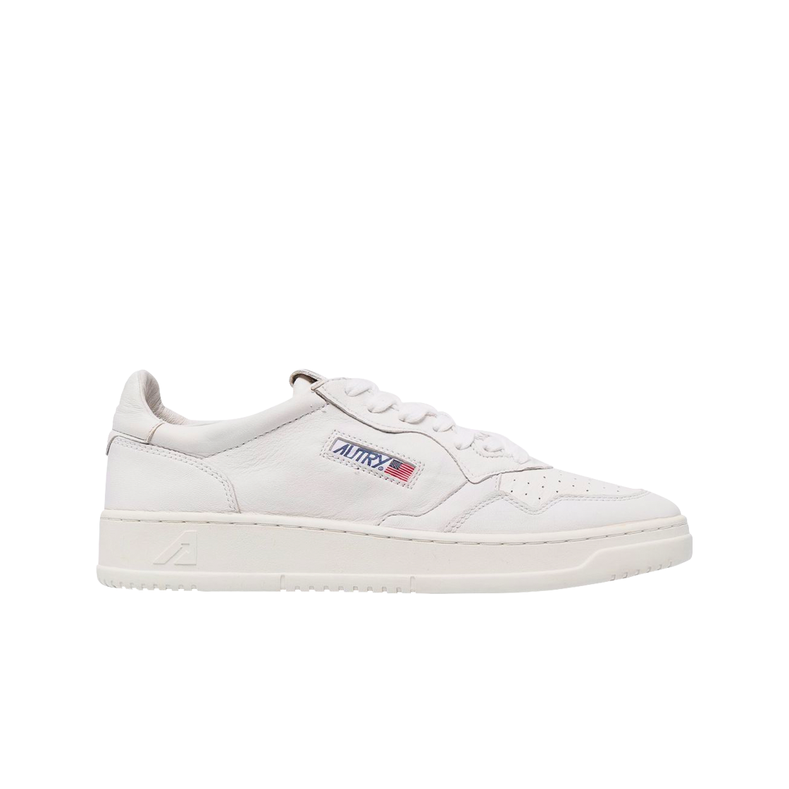 Autry Medalist Low Solid Goatskin Sneakers Optic White 상세 이미지 1