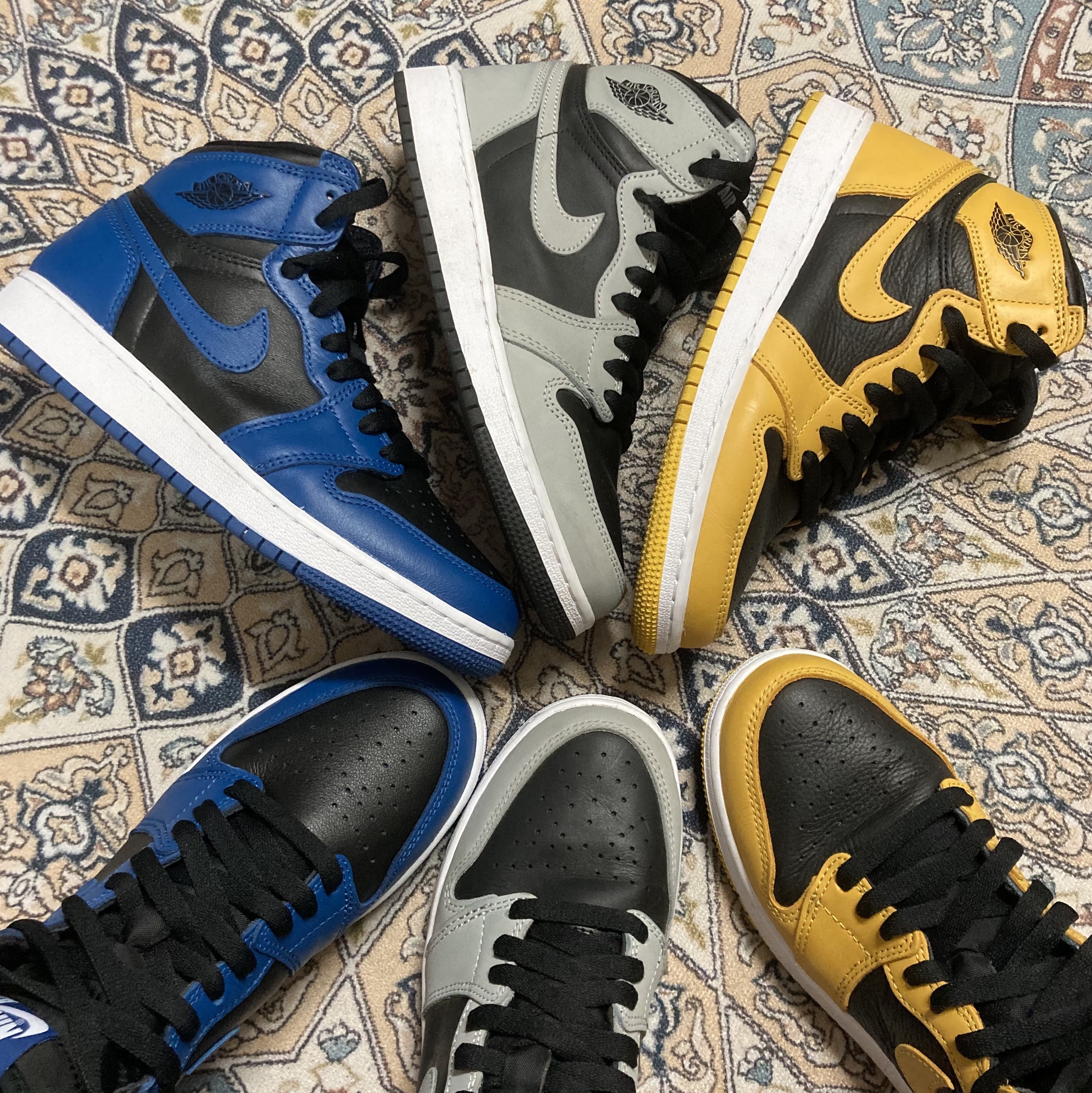 (GS) Jordan 1 Retro High OG Dark Marina Blue, (GS) Jordan 1 Retro High OG Shadow 2.0 착용 스타일