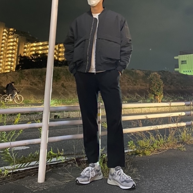 New Balance 992 Made in USA Grey - D Standard 착용 스타일