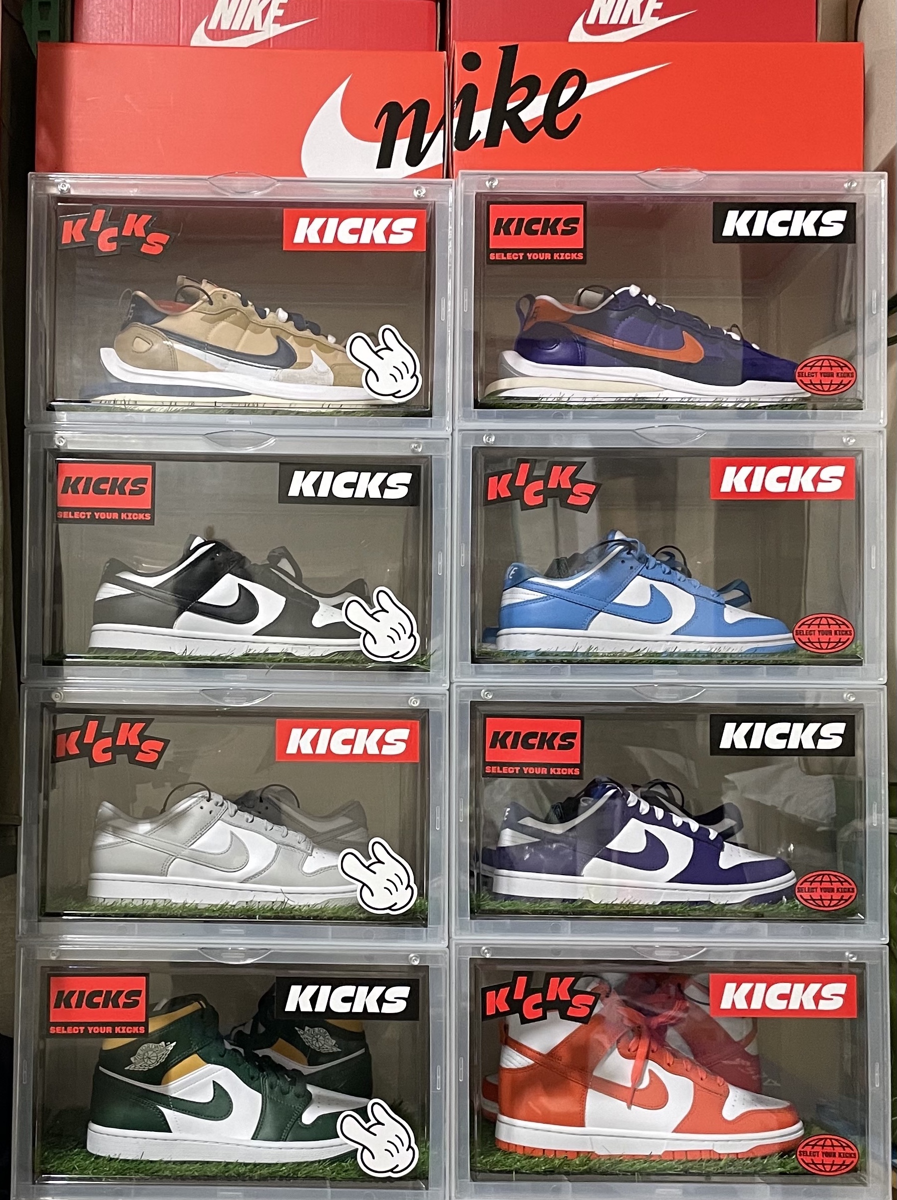 Nike x Sacai VaporWaffle Sesame and Blue Void, Nike x Sacai VaporWaffle Dark Iris 착용 스타일