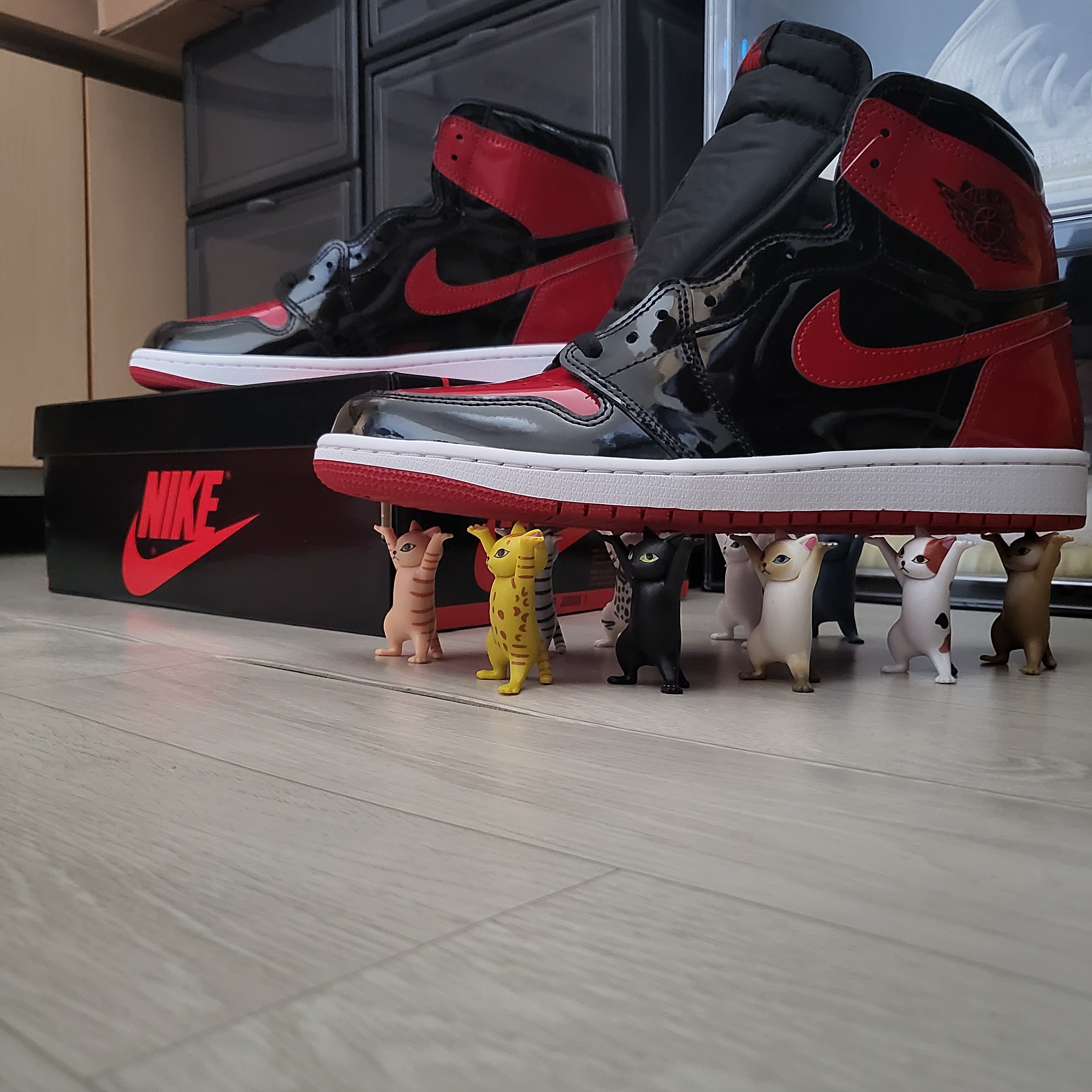 Jordan 1 Retro High OG Patent Bred 착용 스타일