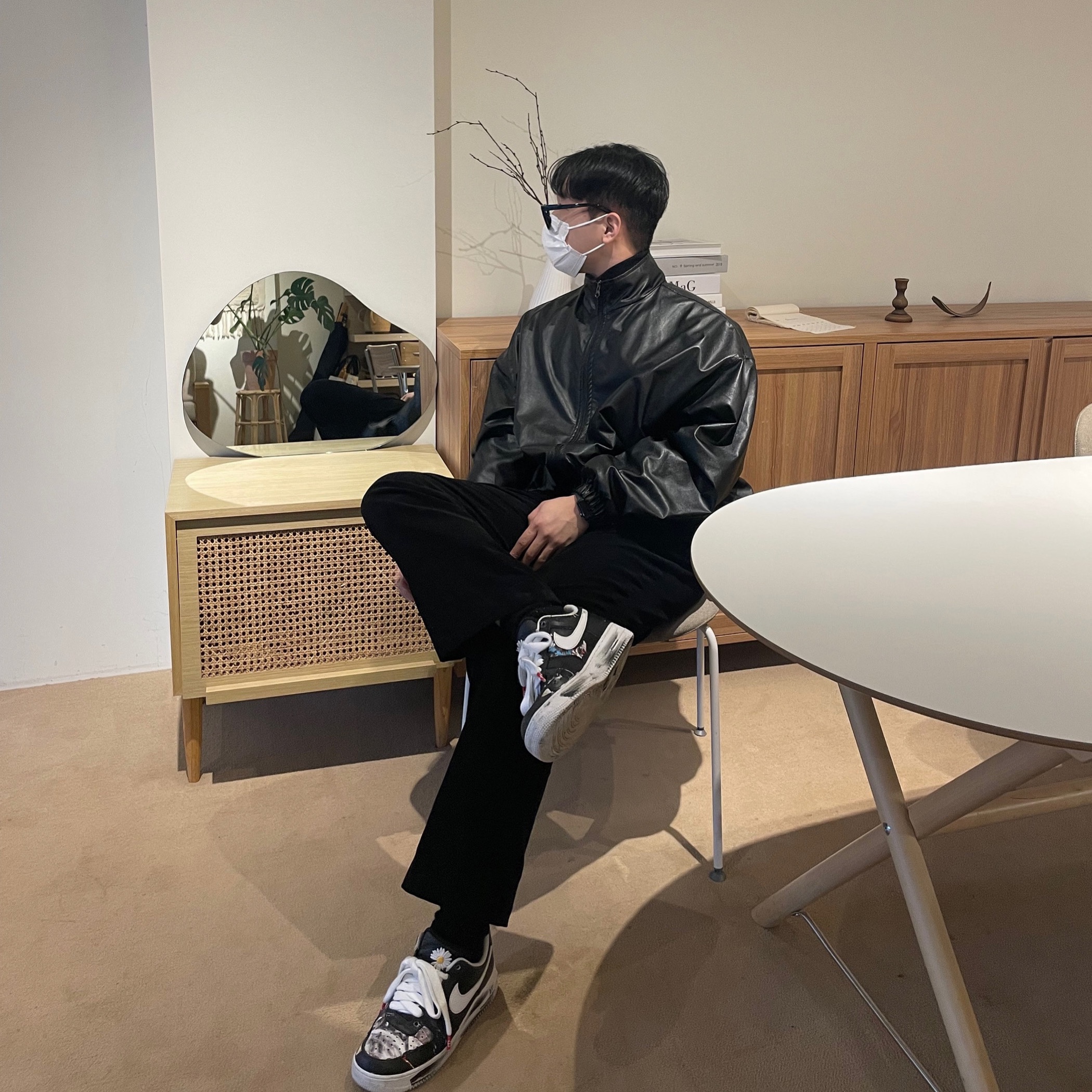 Nike x Peaceminusone Air Force 1 Low Para-Noise 착용 스타일