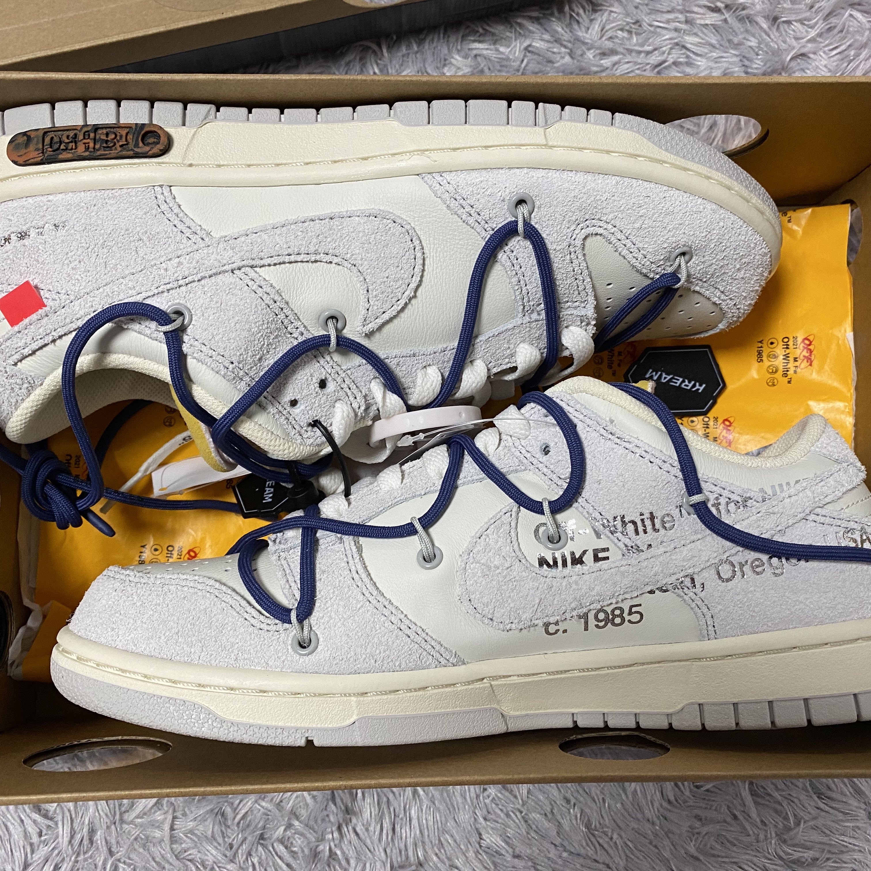 Nike x Off-White Dunk Low The 50 - Lot 18 착용 스타일 - 3