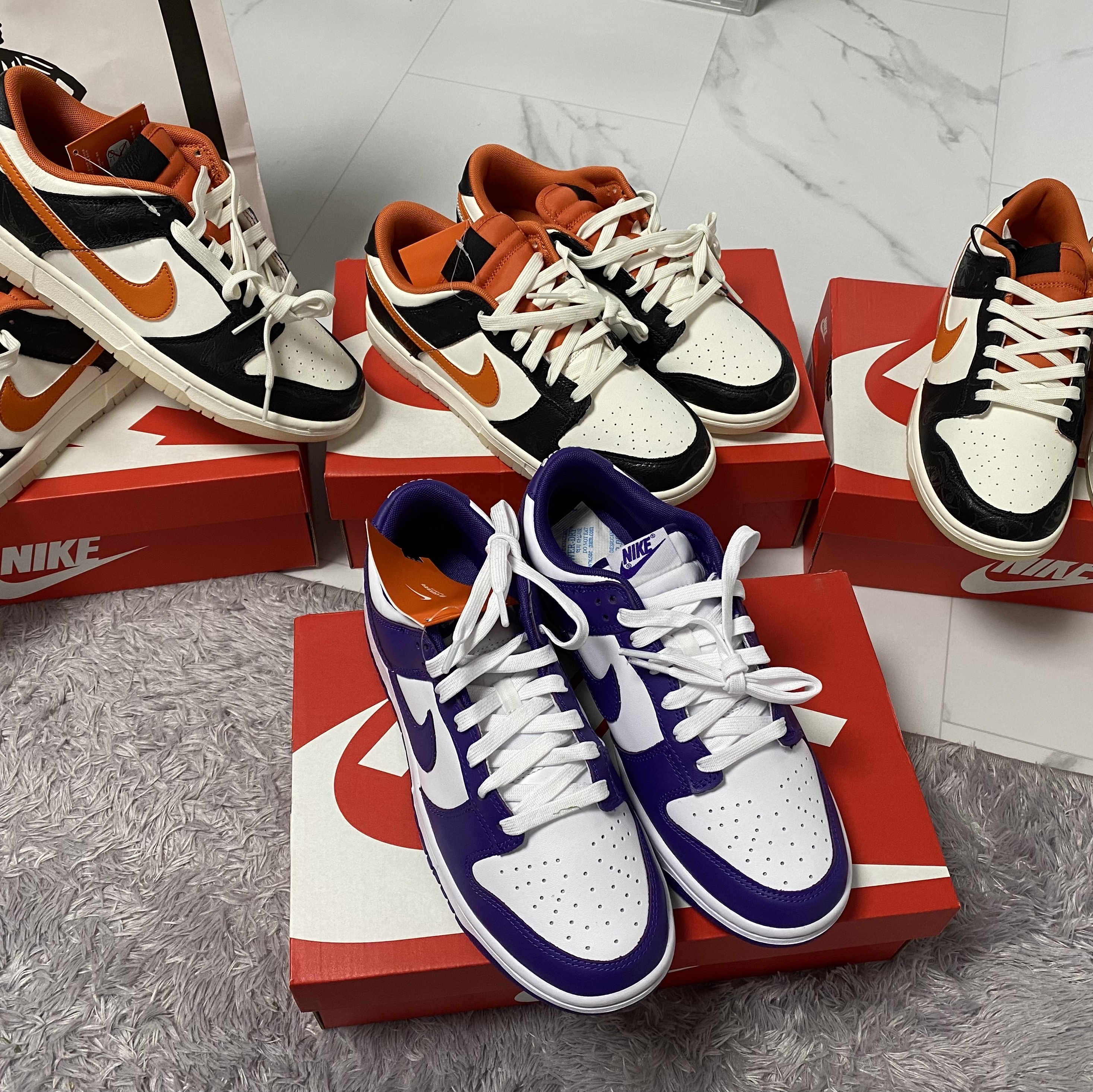 Nike Dunk Low Retro Championship Court Purple 착용 스타일 - 2