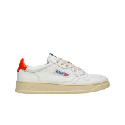 Autry Medalist Low Leather Sneakers White Orange