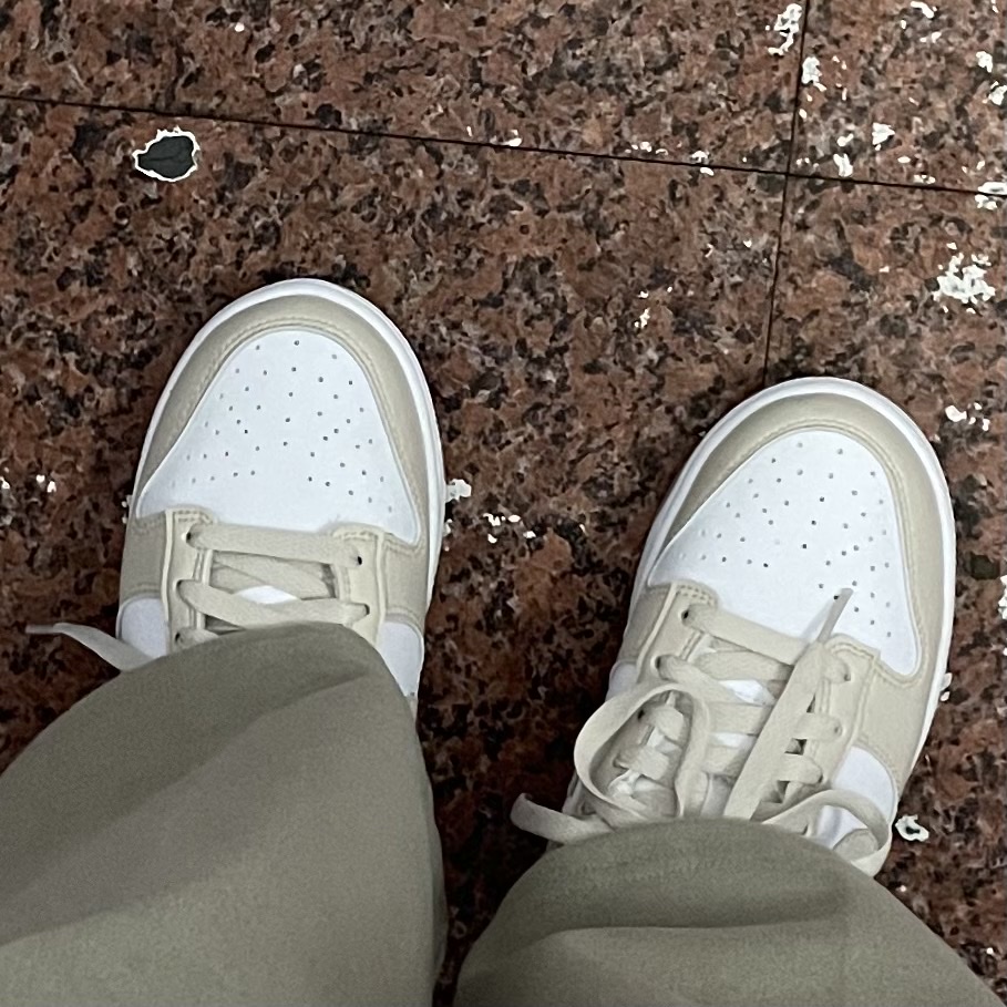 (W) Nike Dunk Low Next Nature Light Orewood Brown 착용 스타일
