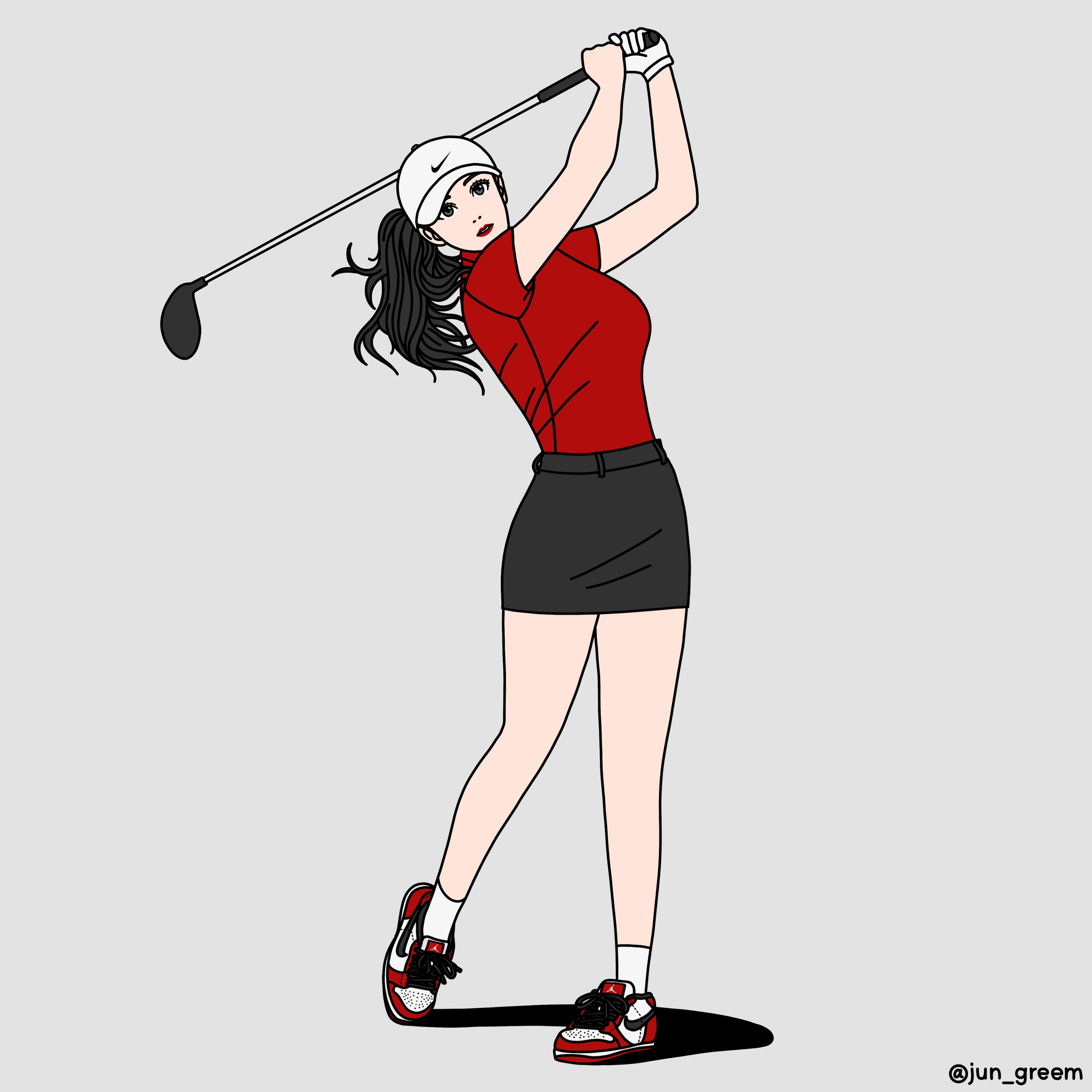 Jordan 1 Low Golf Chicago 착용 스타일 - 3