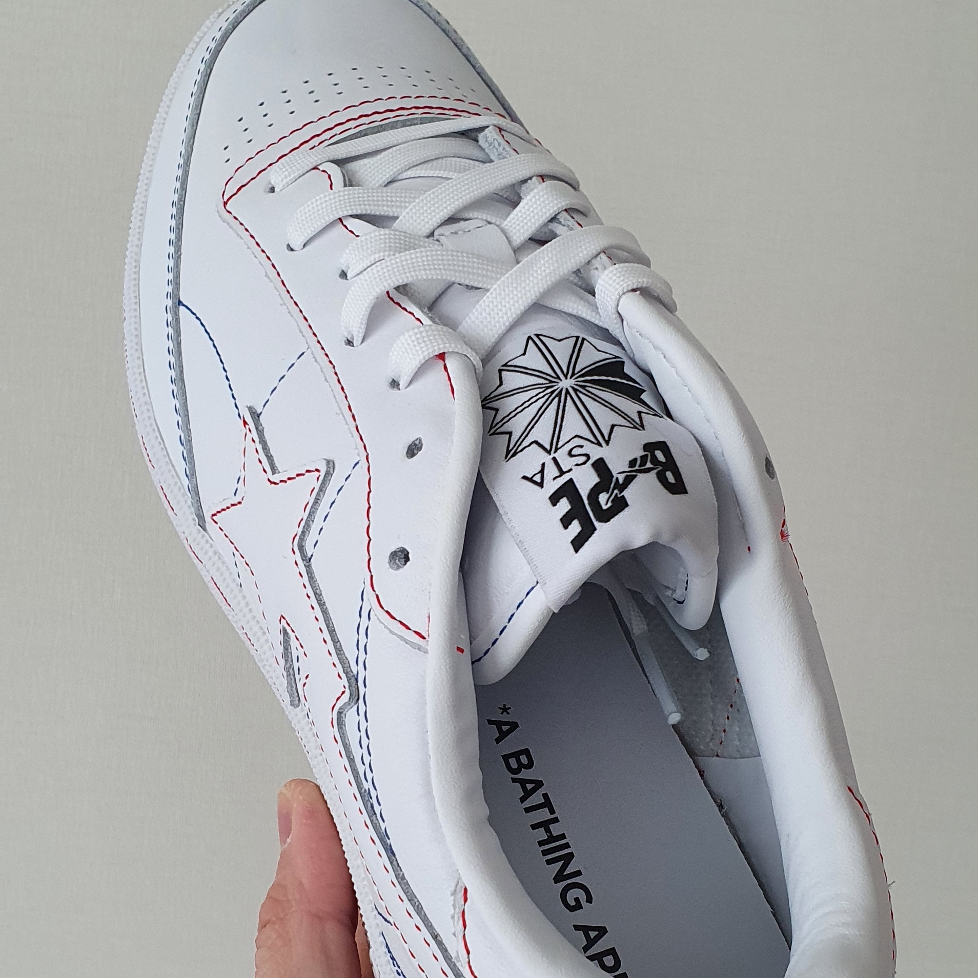 Reebok x BAPE Club C 85 White Contrast Stitch 착용 스타일 - 2