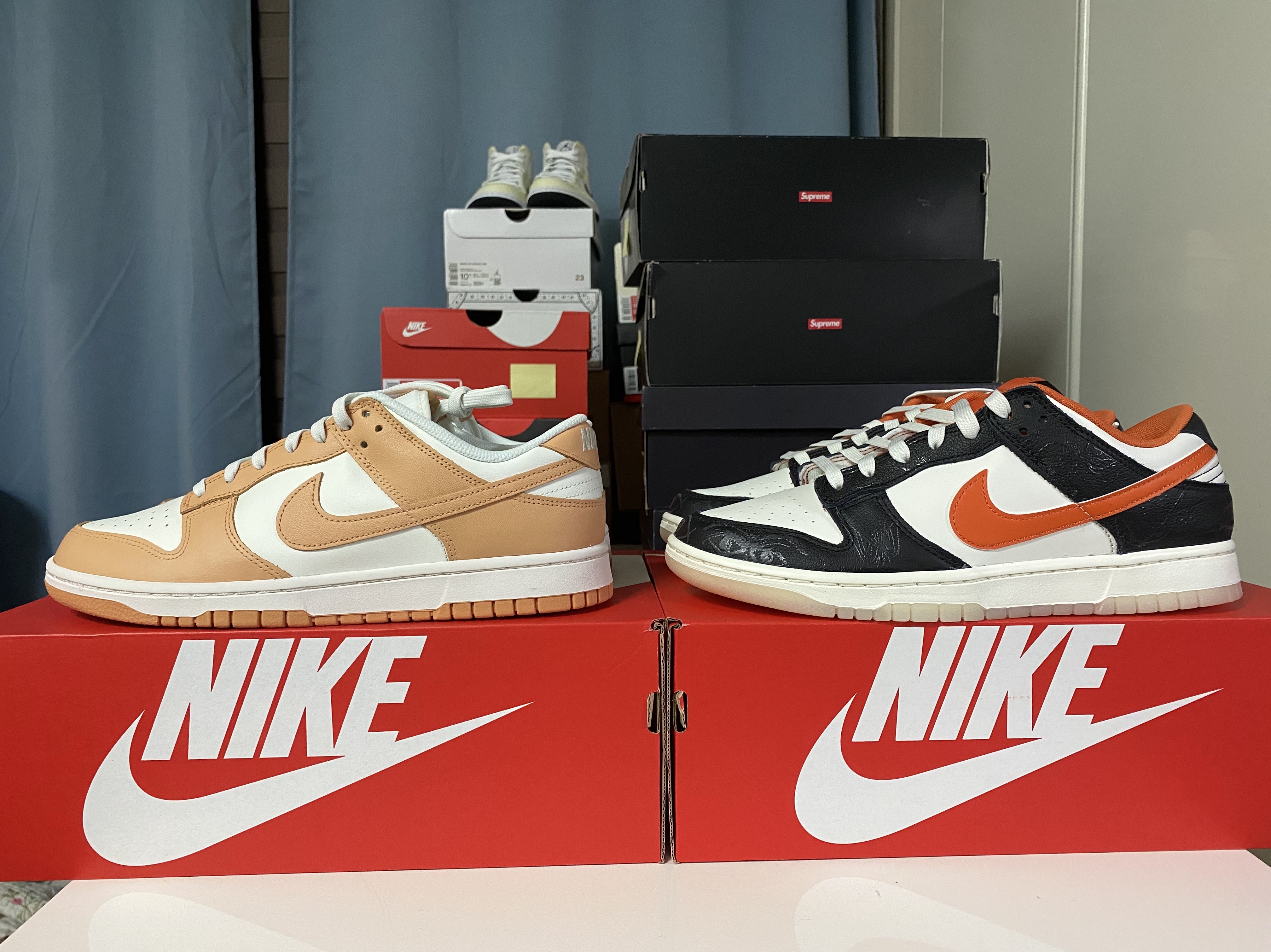 Nike Dunk Low Retro PRM Halloween, (W) Nike Dunk Low Harvest Moon 착용 스타일 - 5