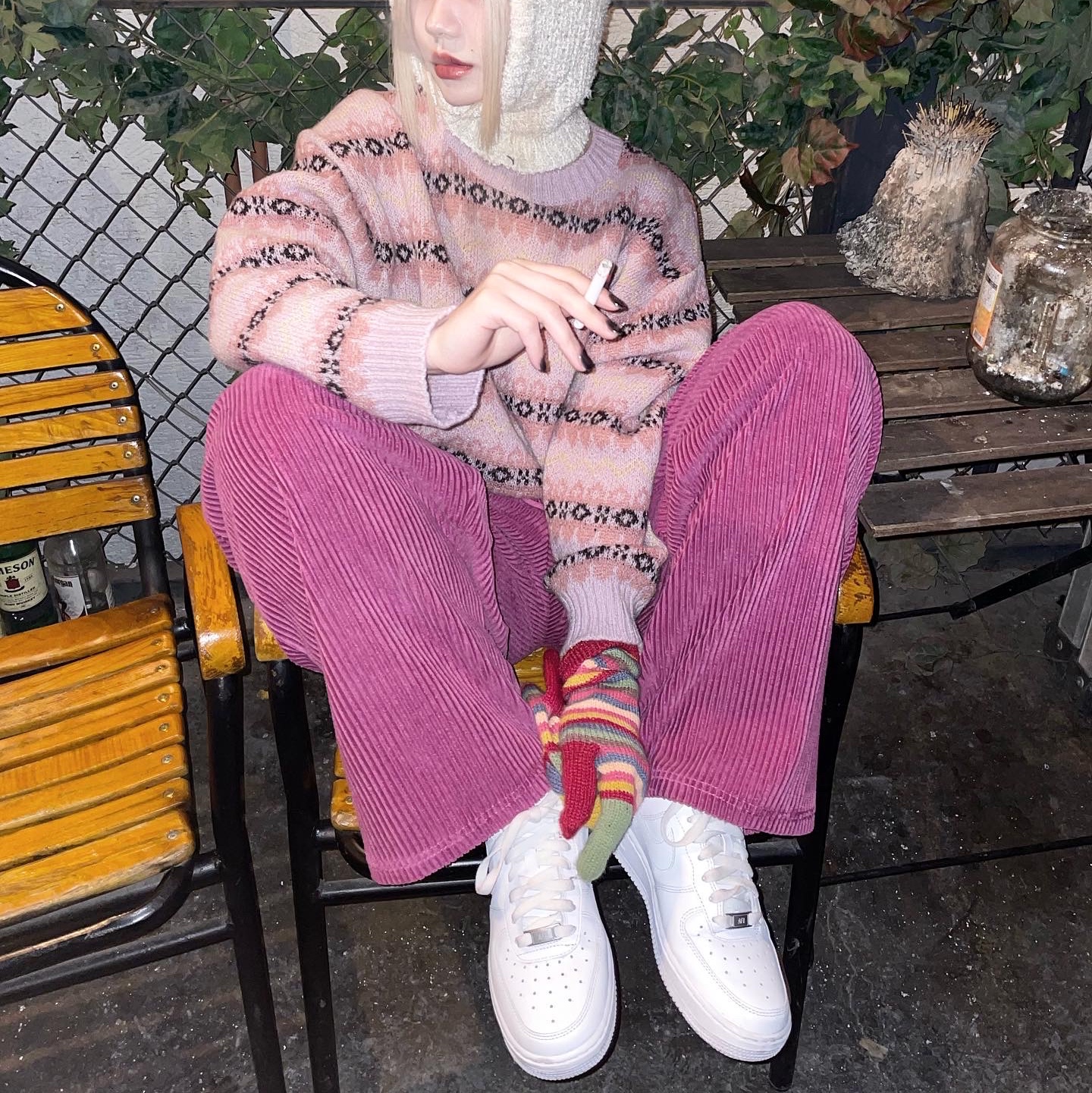(W) Nike Air Force 1 '07 Low White, Nike Air Force 1 '07 Low White 착용 스타일 - 2