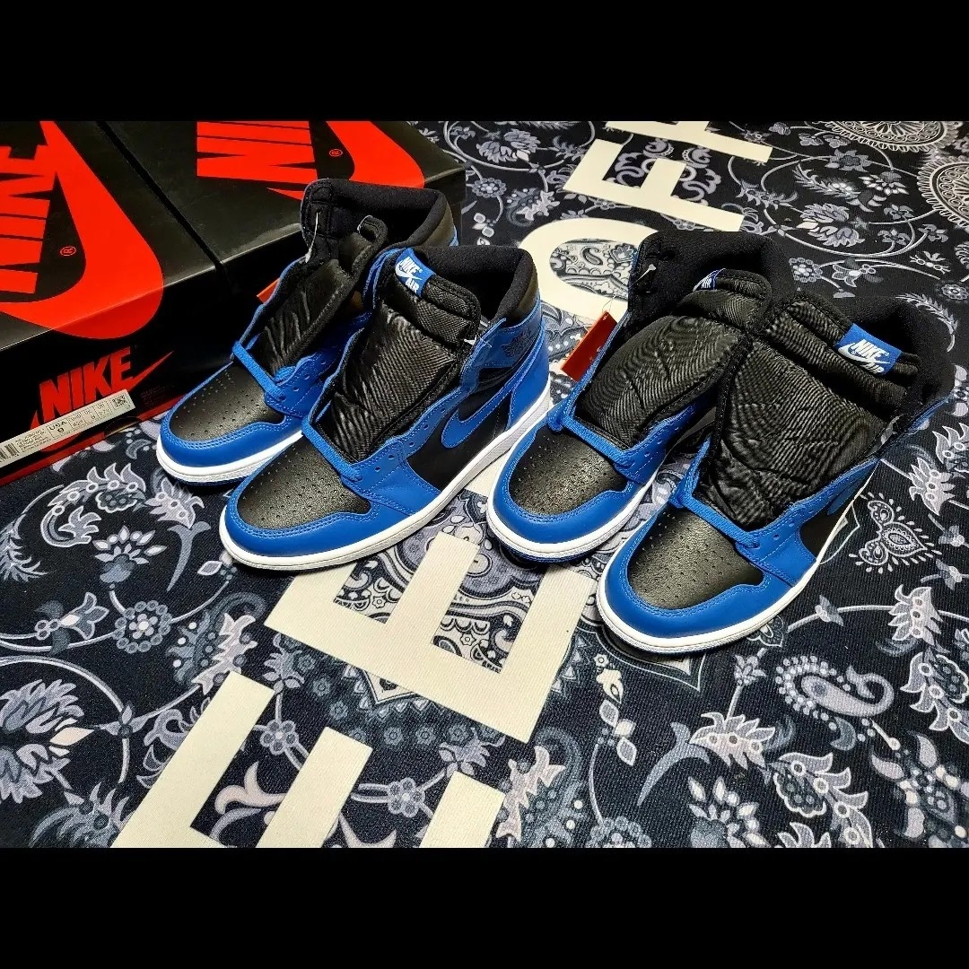 Jordan 1 Retro High OG Dark Marina Blue 착용 스타일 - 2