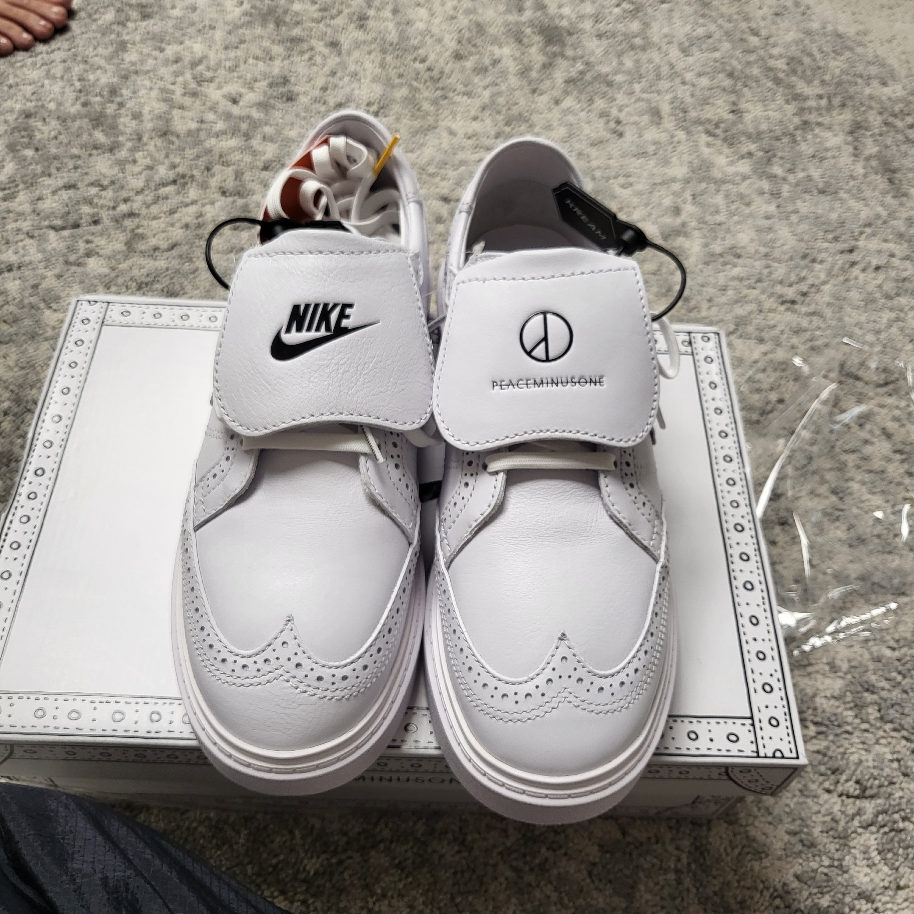 Nike x Peaceminusone Kwondo1 White 착용 스타일 - 3