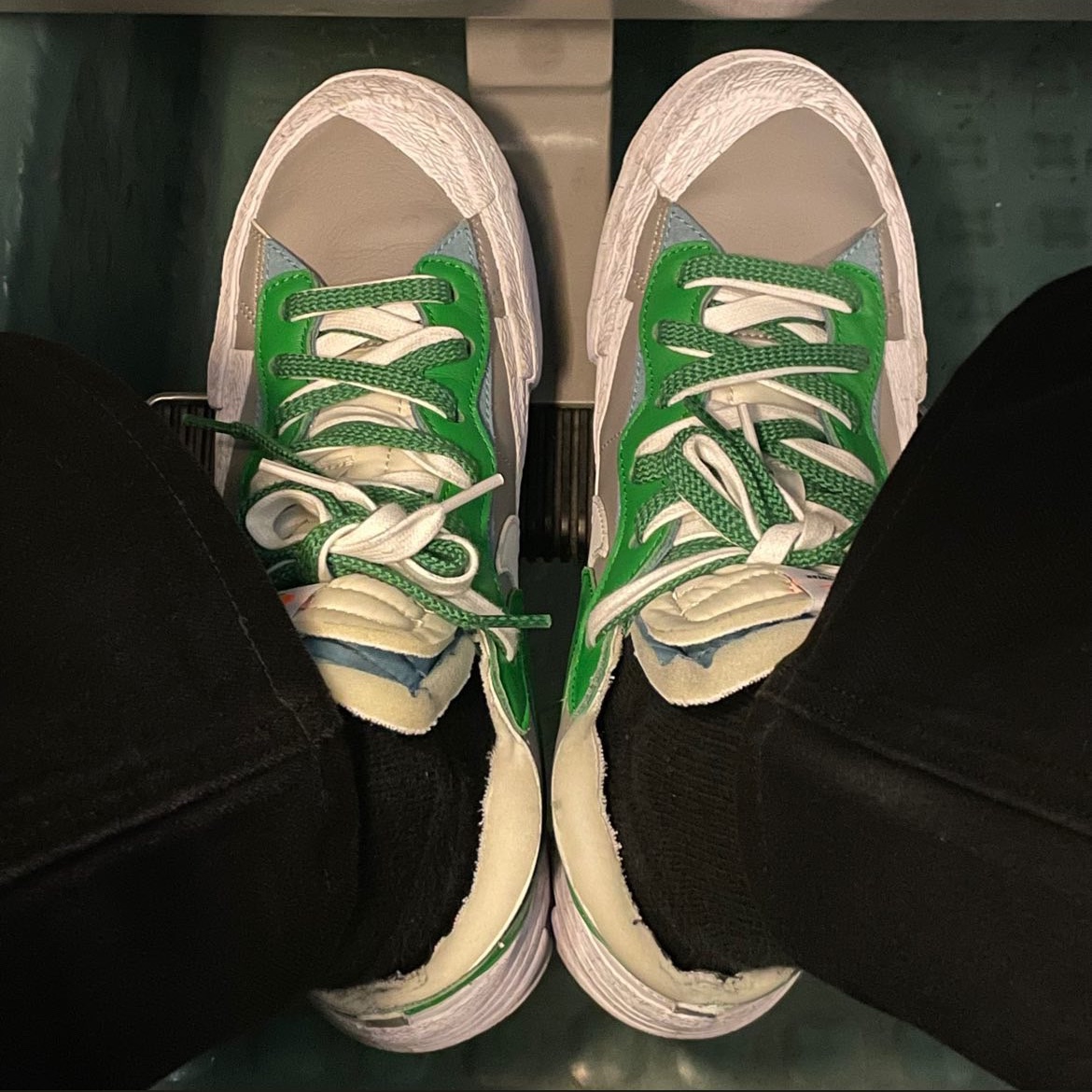 Nike x Sacai Blazer Low Classic Green 착용 스타일