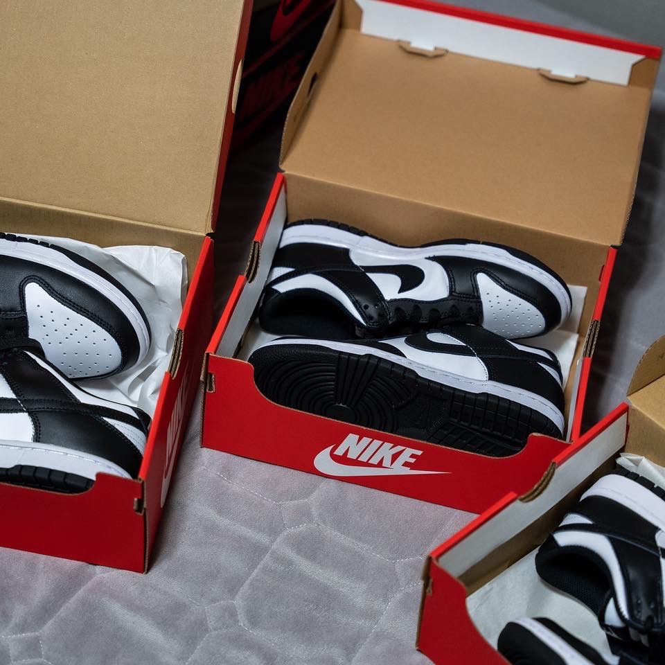 Nike Dunk Low Retro Black, (W) Nike Dunk Low Black 착용 스타일 - 1
