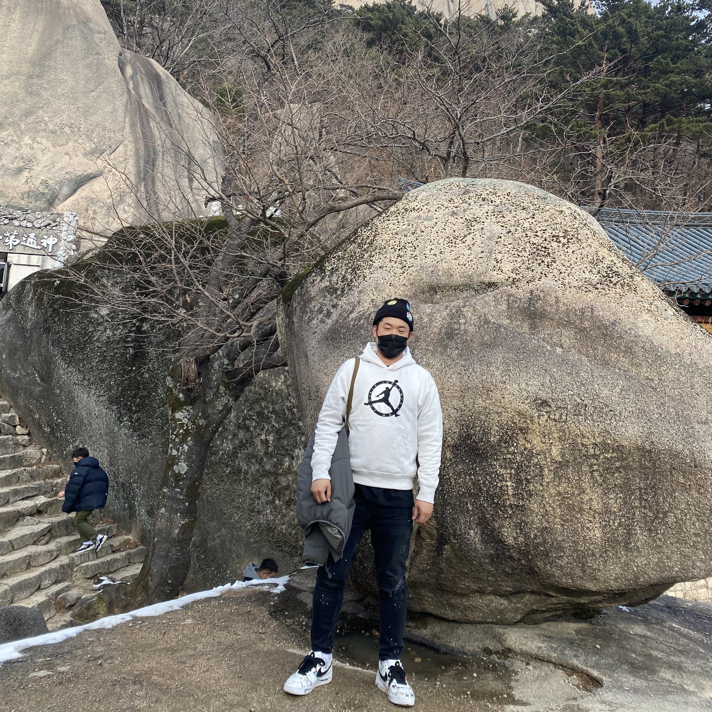 Nike x Peaceminusone Air Force 1 Low Para-Noise 2.0, Jordan x Off-White Hoodie Phantom - Asia 착용 스타일 - 1