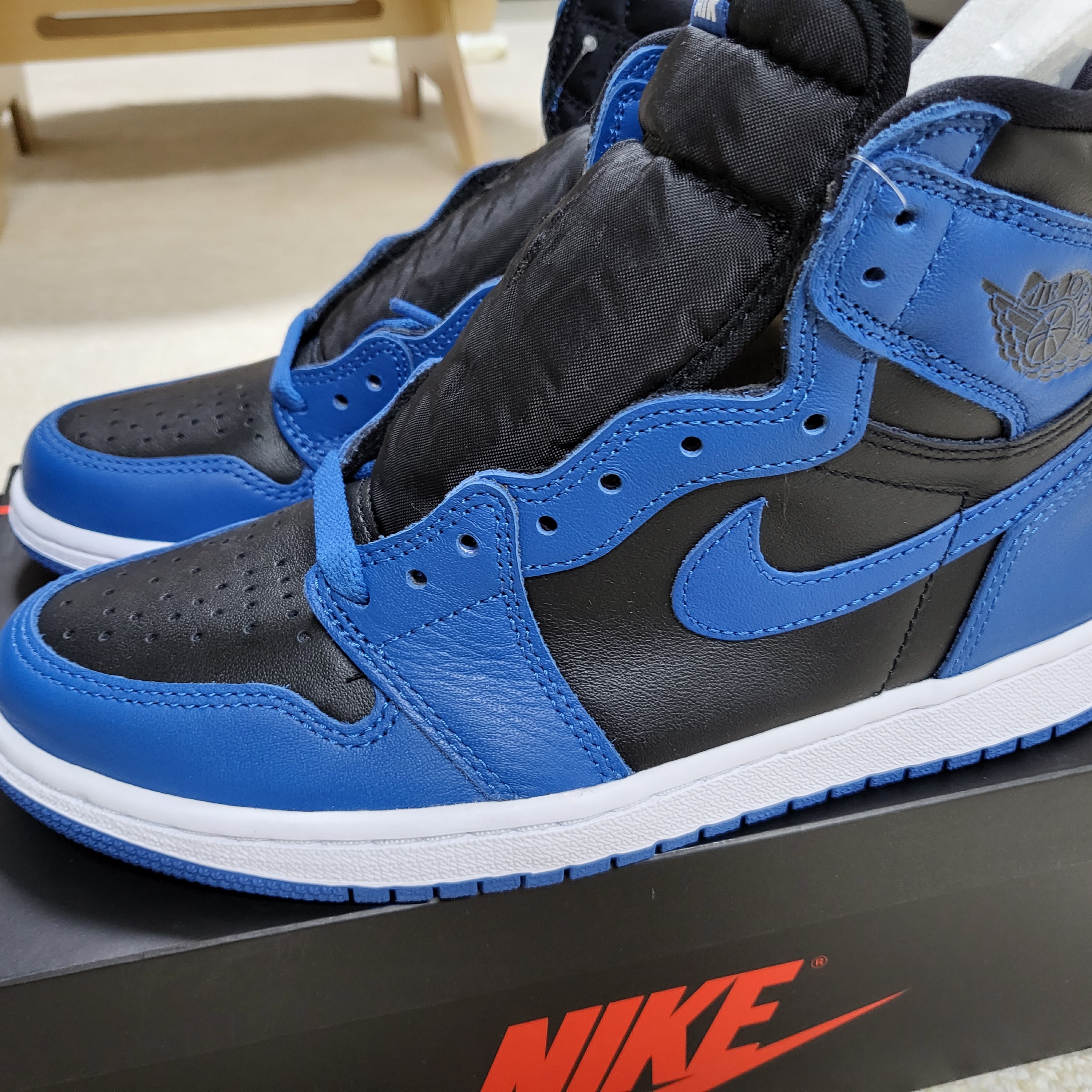 Jordan 1 Retro High OG Dark Marina Blue, (GS) Jordan 1 Retro High OG Dark Marina Blue 착용 스타일 - 2