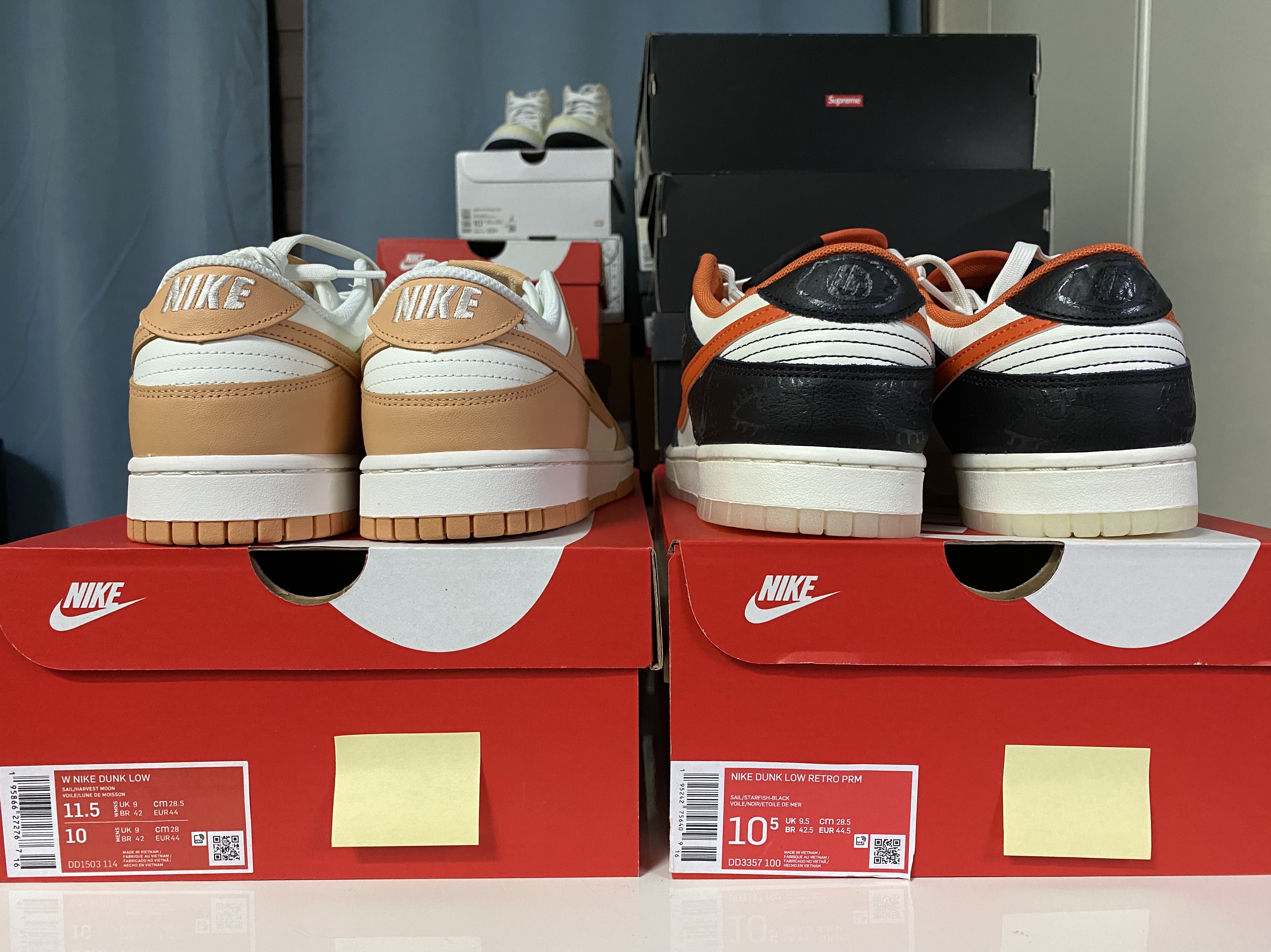 Nike Dunk Low Retro PRM Halloween, (W) Nike Dunk Low Harvest Moon 착용 스타일 - 3