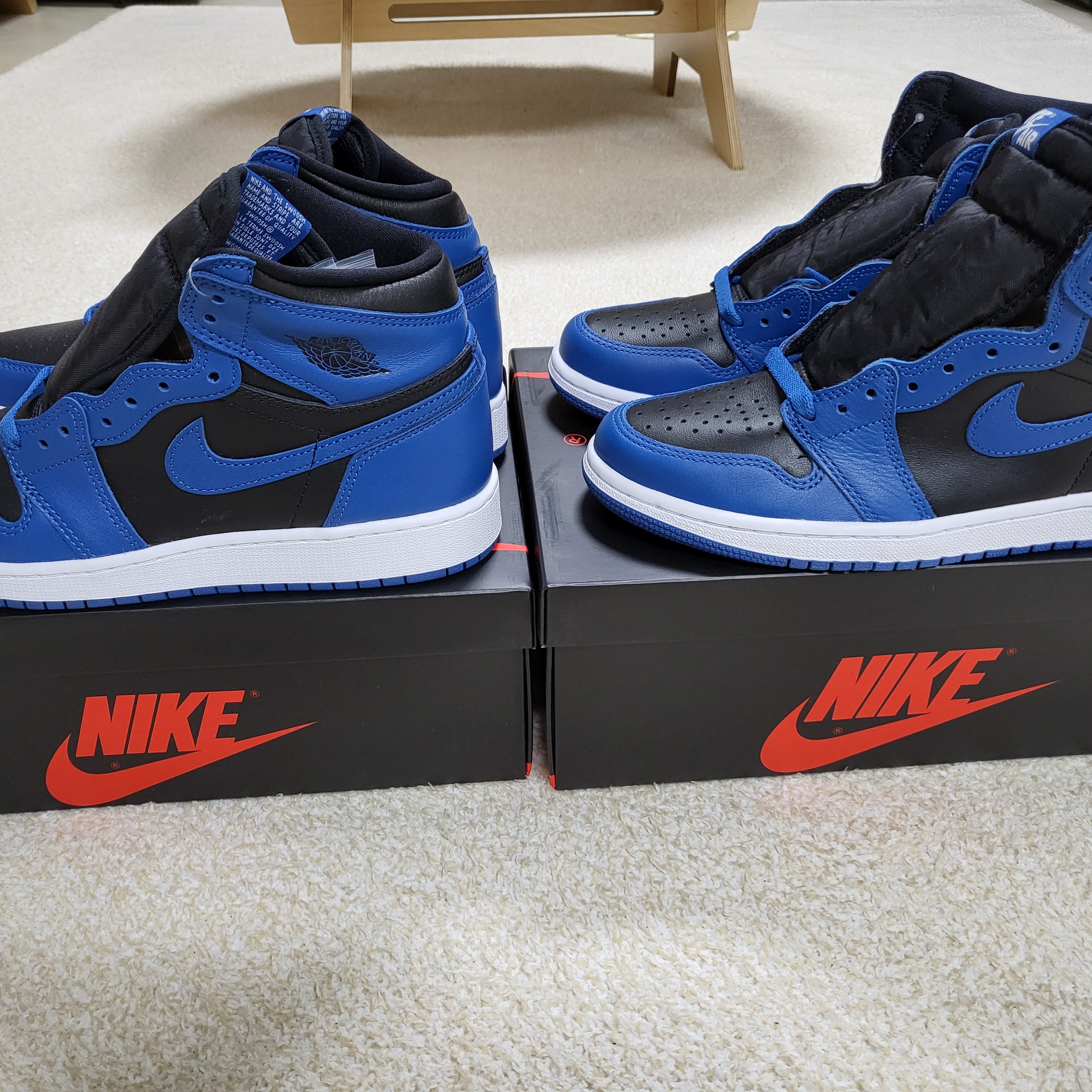 Jordan 1 Retro High OG Dark Marina Blue, (GS) Jordan 1 Retro High OG Dark Marina Blue 착용 스타일 - 1