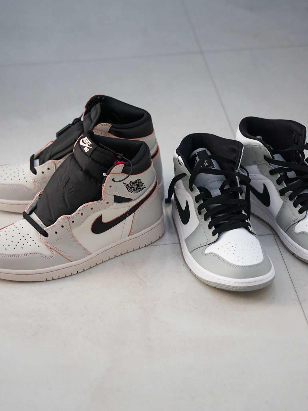 Jordan 1 Mid Light Smoke Grey, Jordan 1 Retro High OG Defiant SB NYC to Paris 착용 스타일 - 2