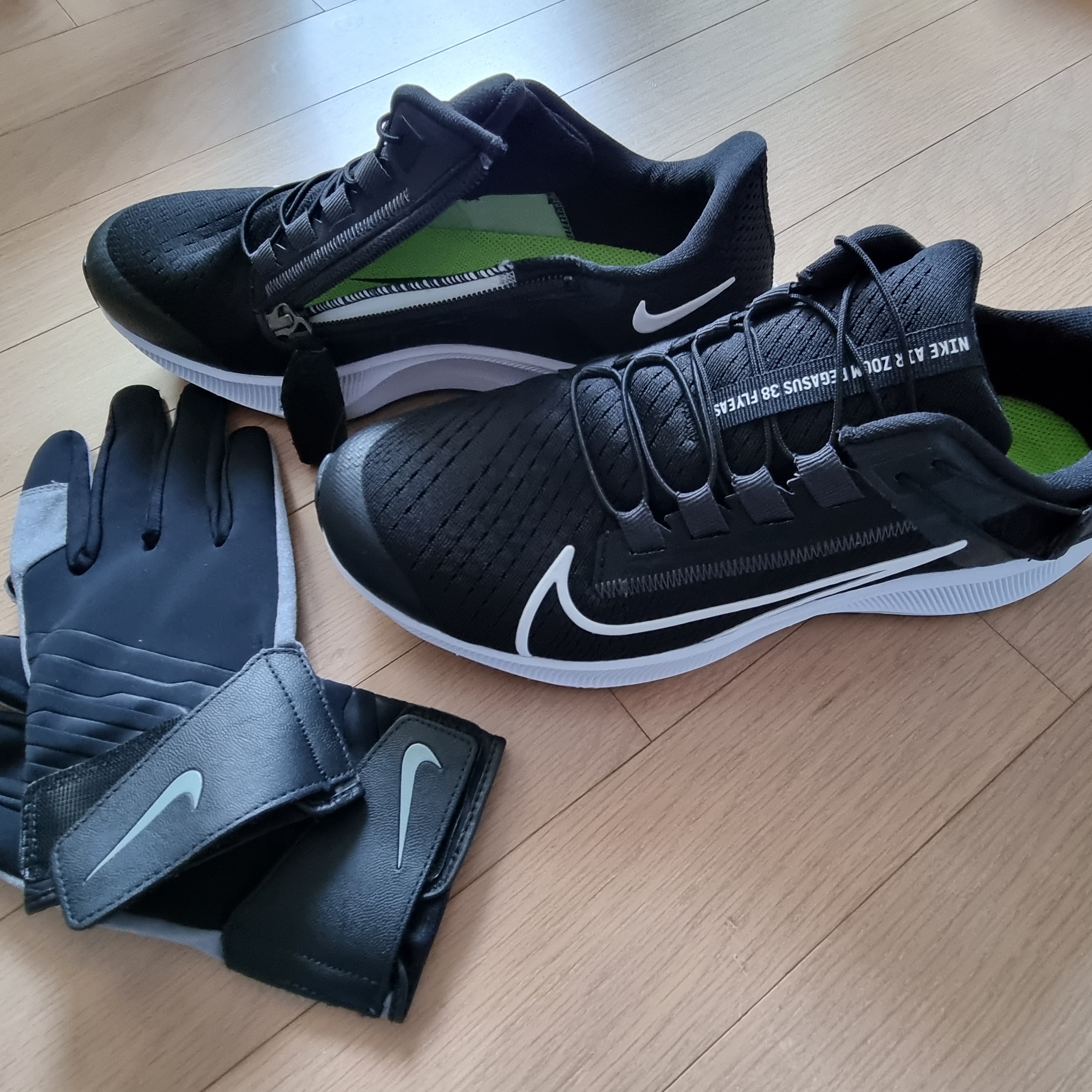Nike Air Zoom Pegasus 38 Black White 착용 스타일
