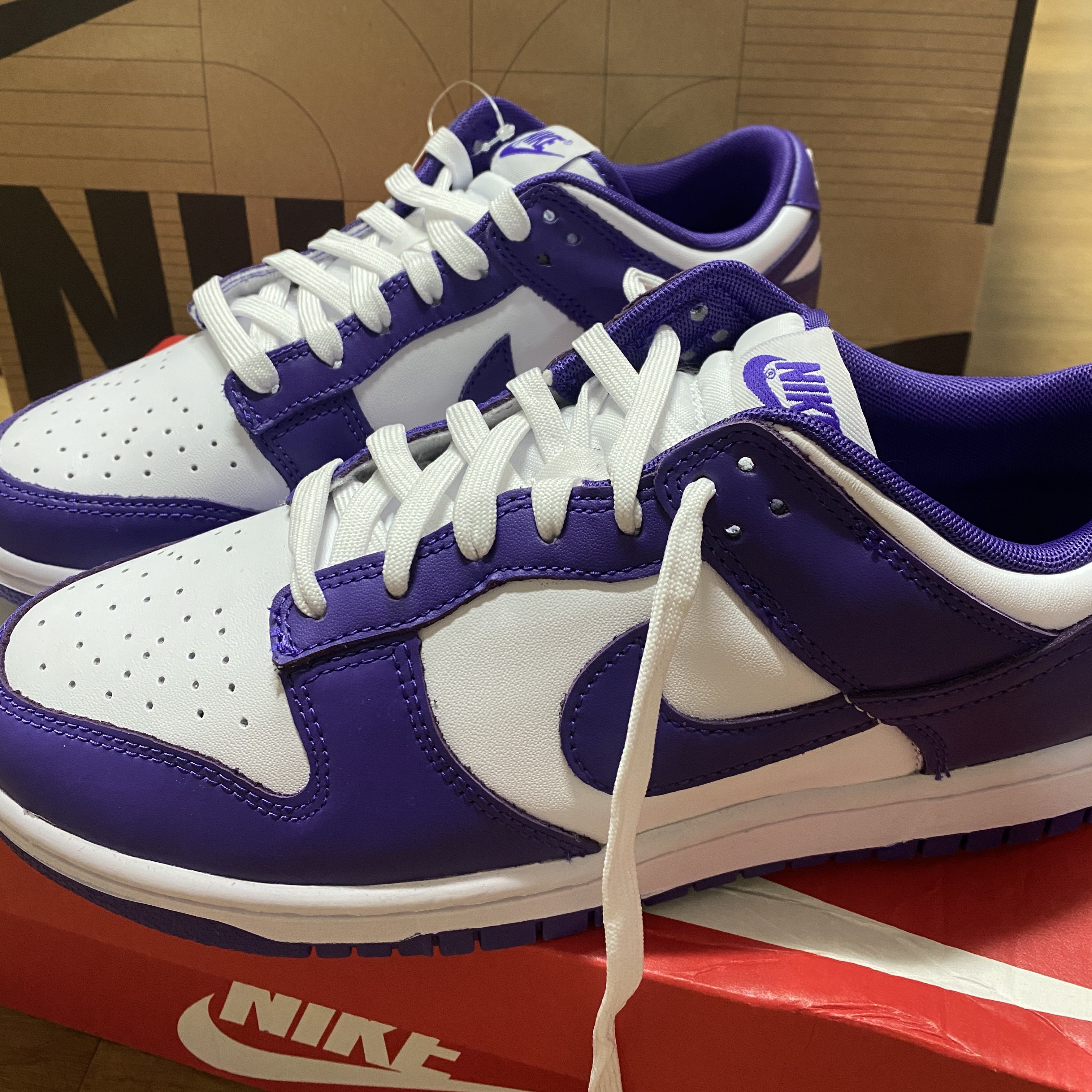 Nike Dunk Low Retro Championship Court Purple 착용 스타일