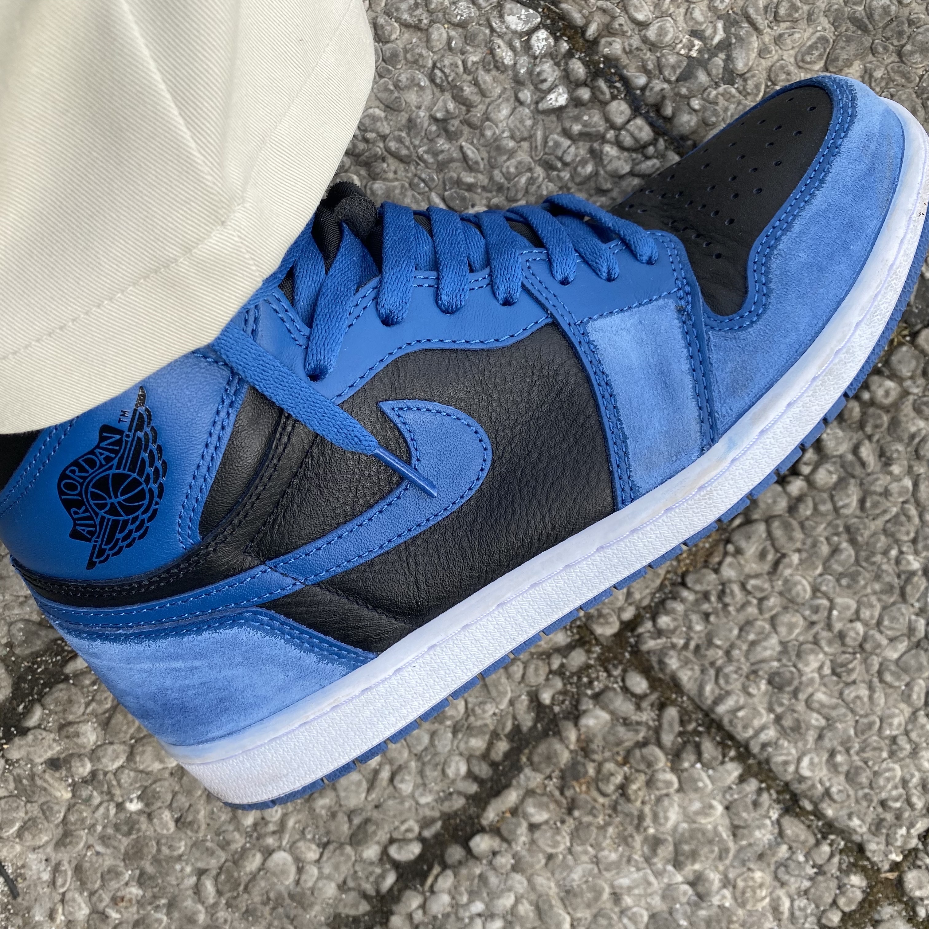Jordan 1 Retro High OG Dark Marina Blue, (GS) Jordan 1 Retro High OG Dark Marina Blue 착용 스타일
