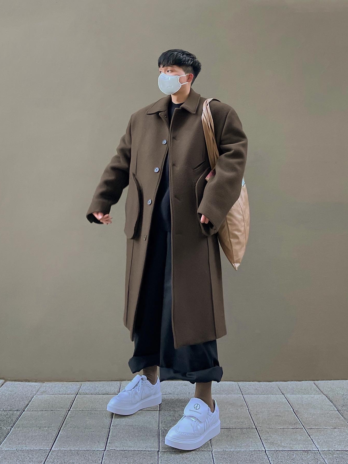 Nike x Peaceminusone Kwondo1 White 착용 스타일 - 1