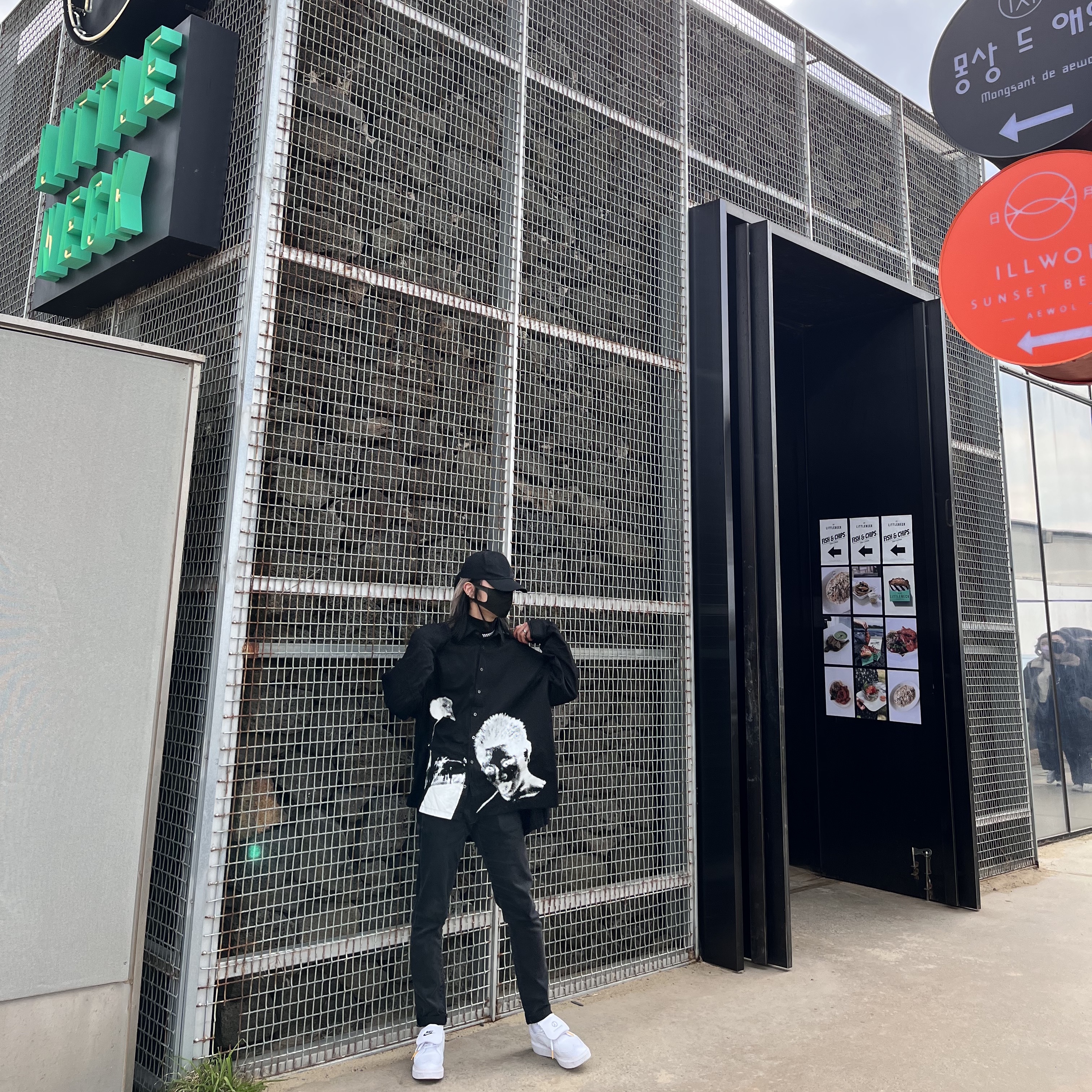 Nike x Peaceminusone Kwondo1 White 착용 스타일 - 2