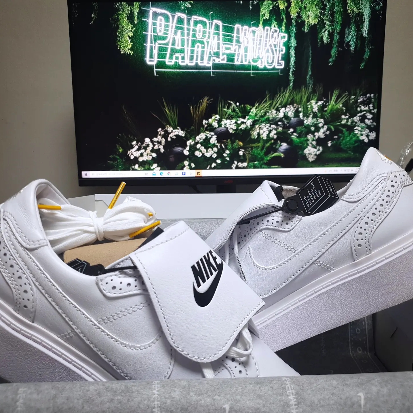 Nike x Peaceminusone Kwondo1 White 착용 스타일 - 2