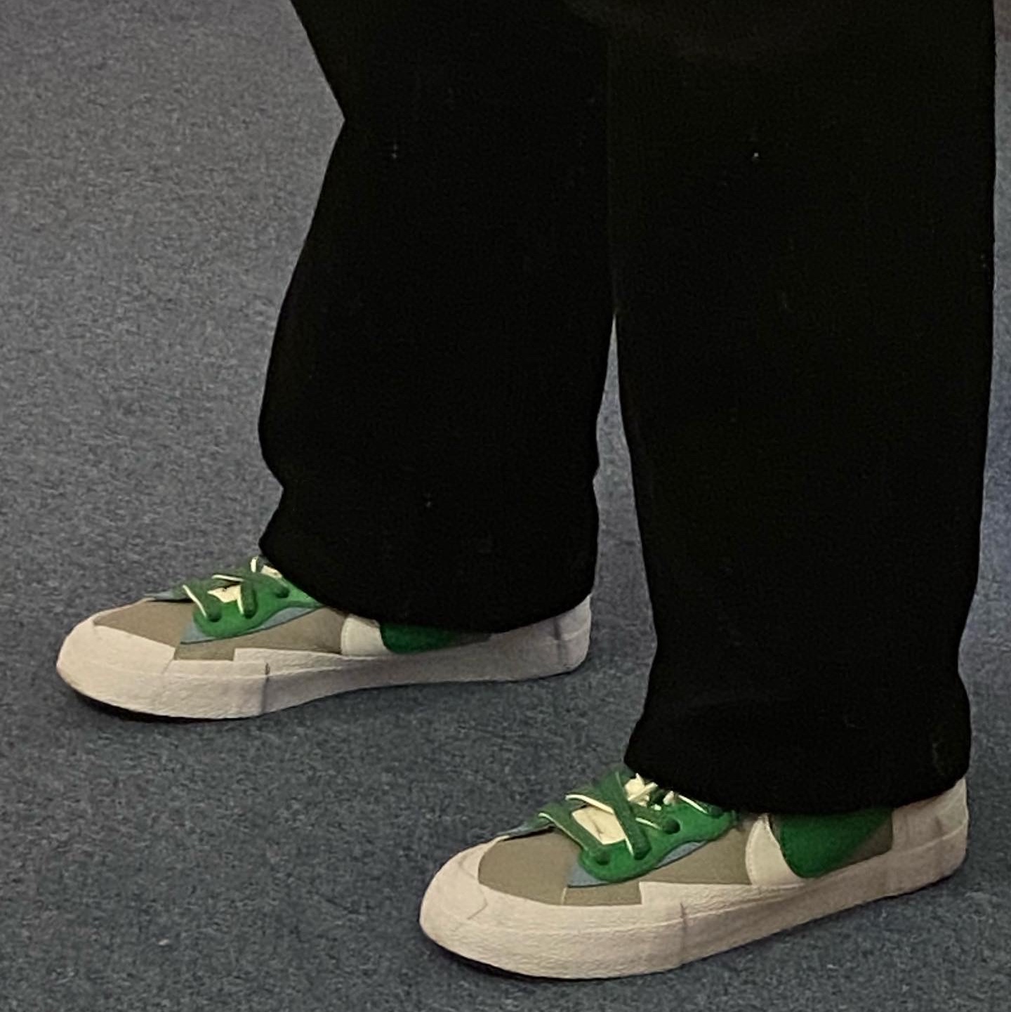 Nike x Sacai Blazer Low Classic Green 착용 스타일 - 2