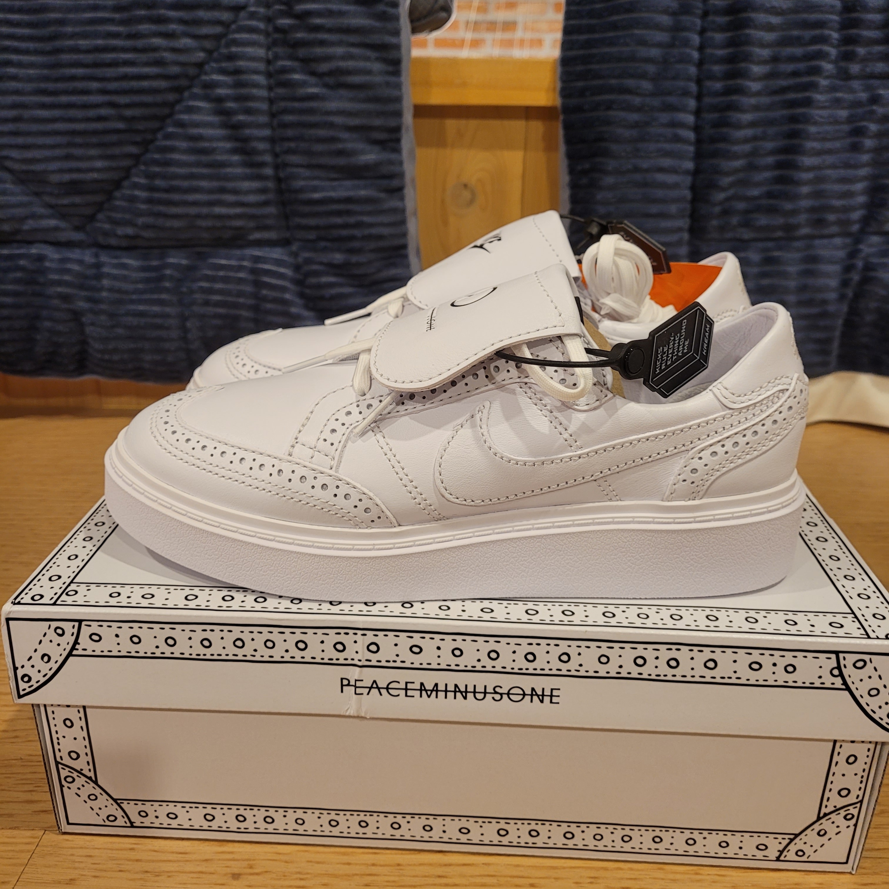 Nike x Peaceminusone Kwondo1 White 착용 스타일 - 1