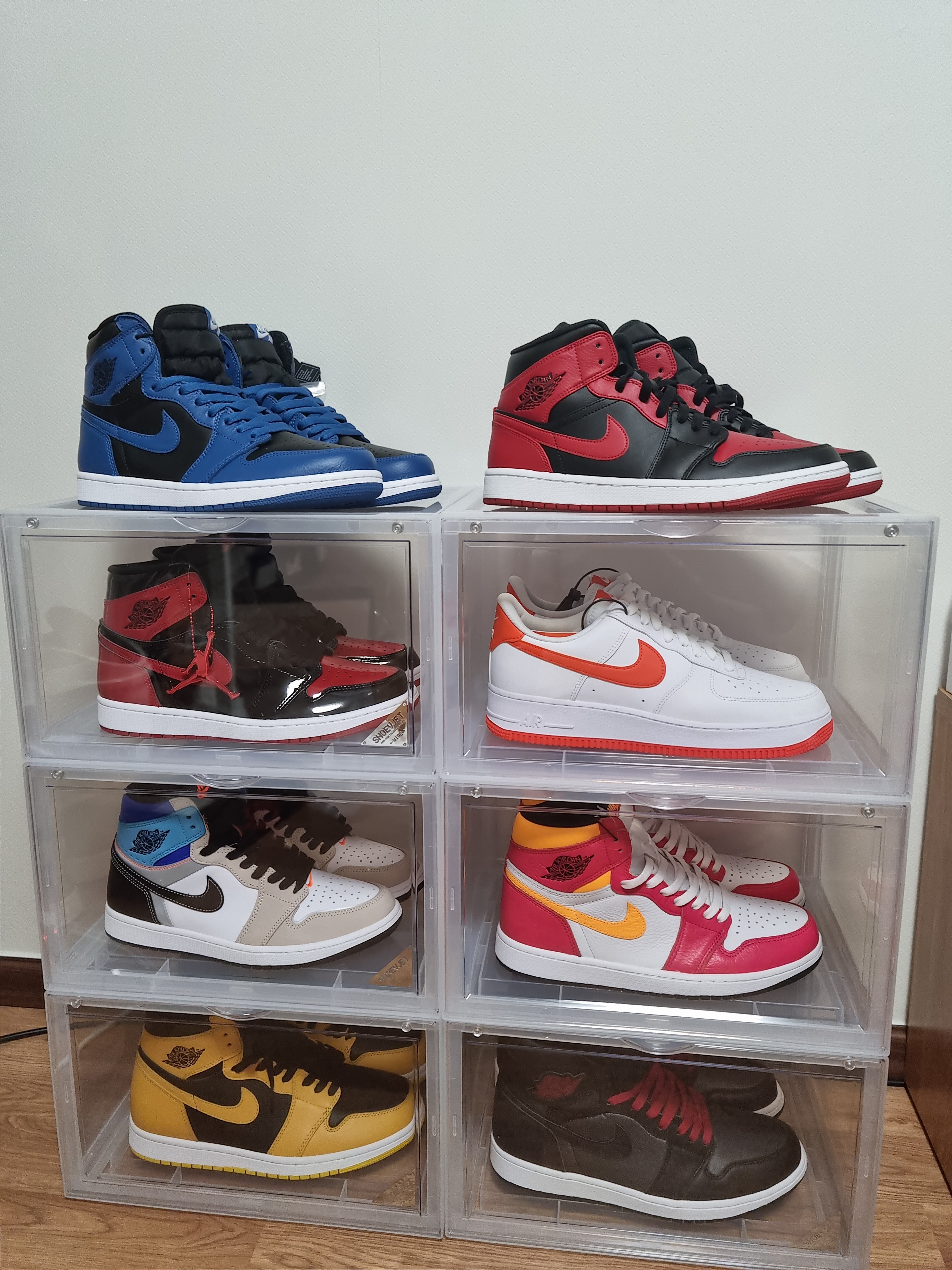 Jordan 1 Retro High OG Dark Marina Blue, Jordan 1 Retro High OG Patent Bred 착용 스타일 - 2