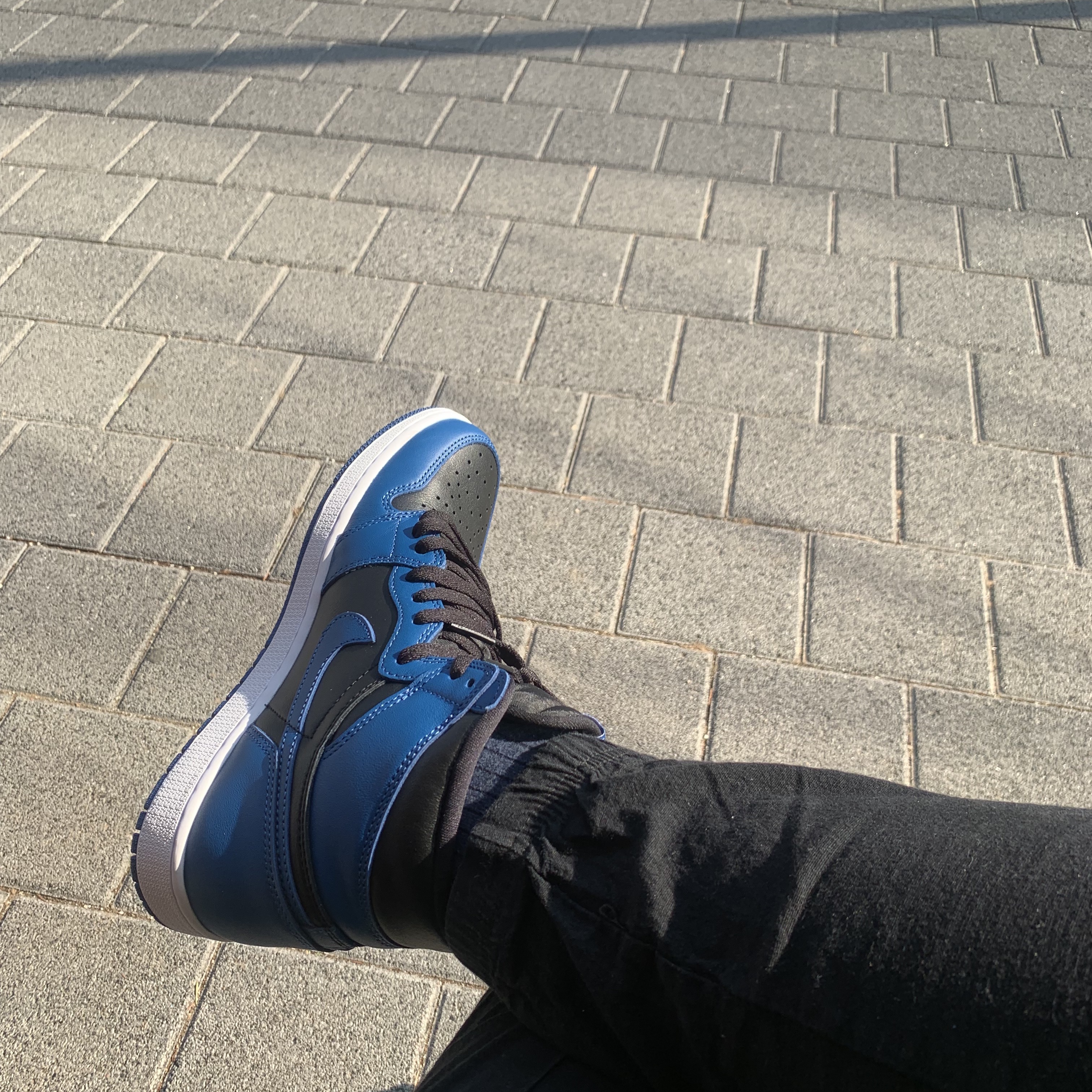 Jordan 1 Retro High OG Dark Marina Blue, (W) Nike Dunk Low Black 착용 스타일 - 2