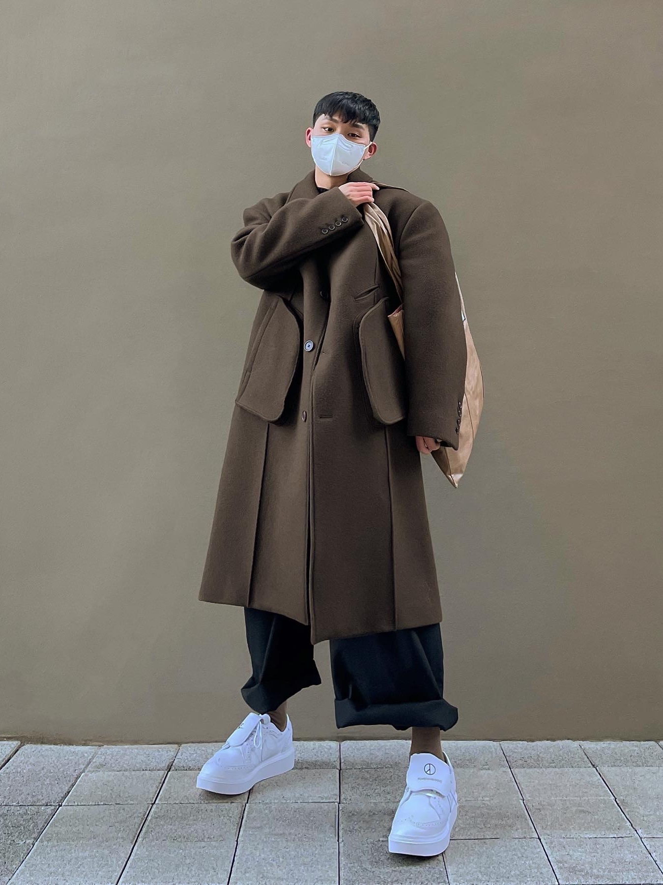 Nike x Peaceminusone Kwondo1 White 착용 스타일 - 3