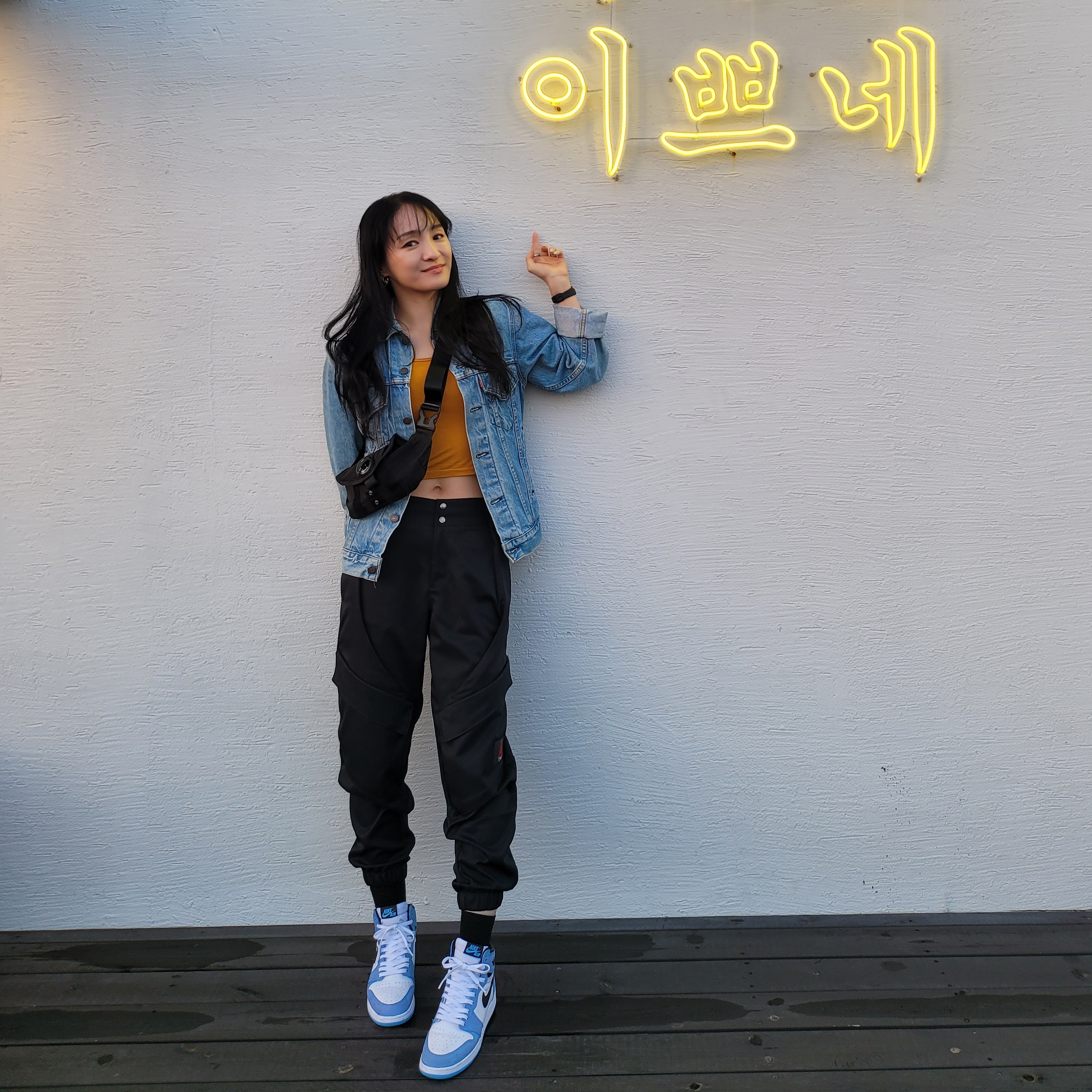 (GS) Jordan 1 Retro High OG University Blue, Jordan 1 Retro High OG University Blue 착용 스타일