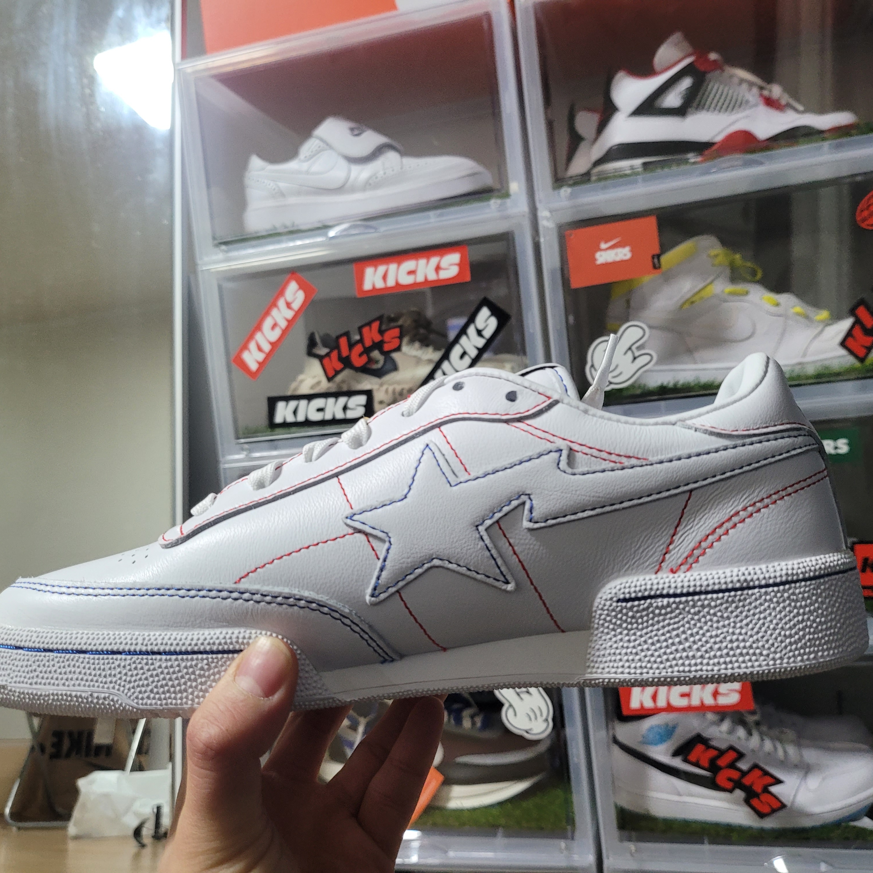 Reebok x BAPE Club C 85 White Contrast Stitch 착용 스타일 - 2