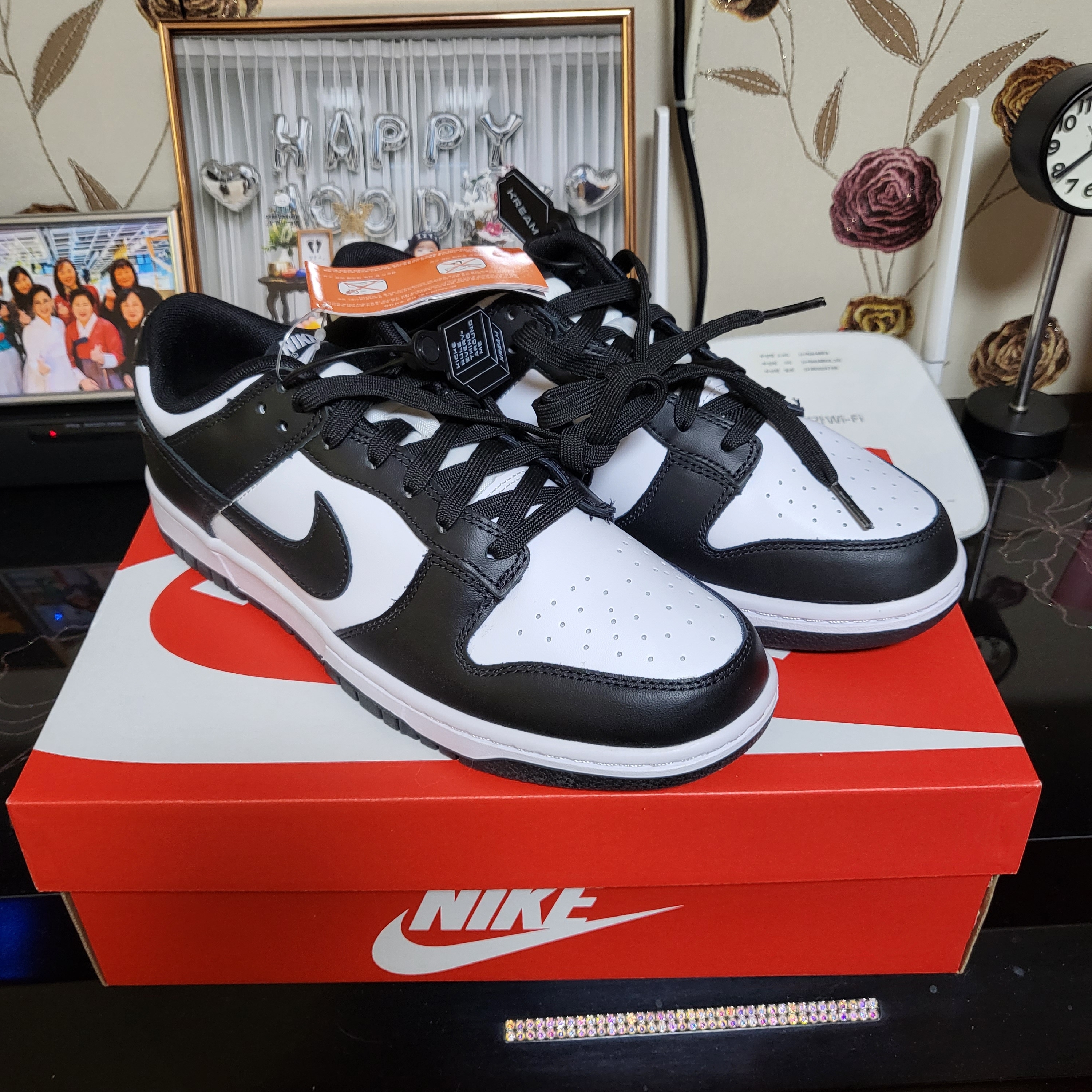 Nike Dunk Low Retro Black 착용 스타일 - 1
