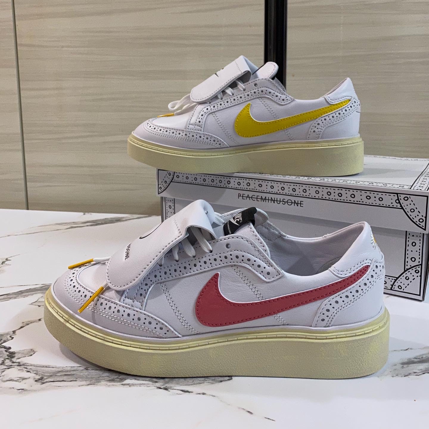 Nike x Peaceminusone Kwondo1 White 착용 스타일 - 2