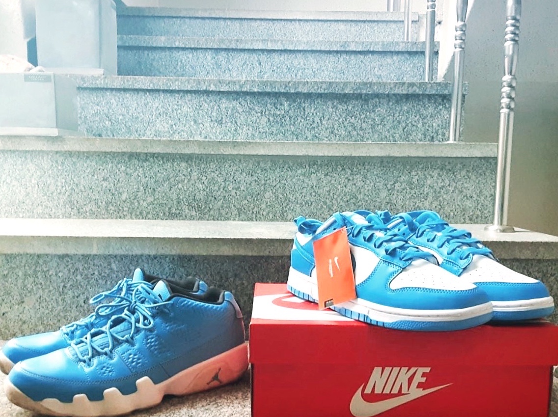 Nike Dunk Low Retro University Blue 착용 스타일