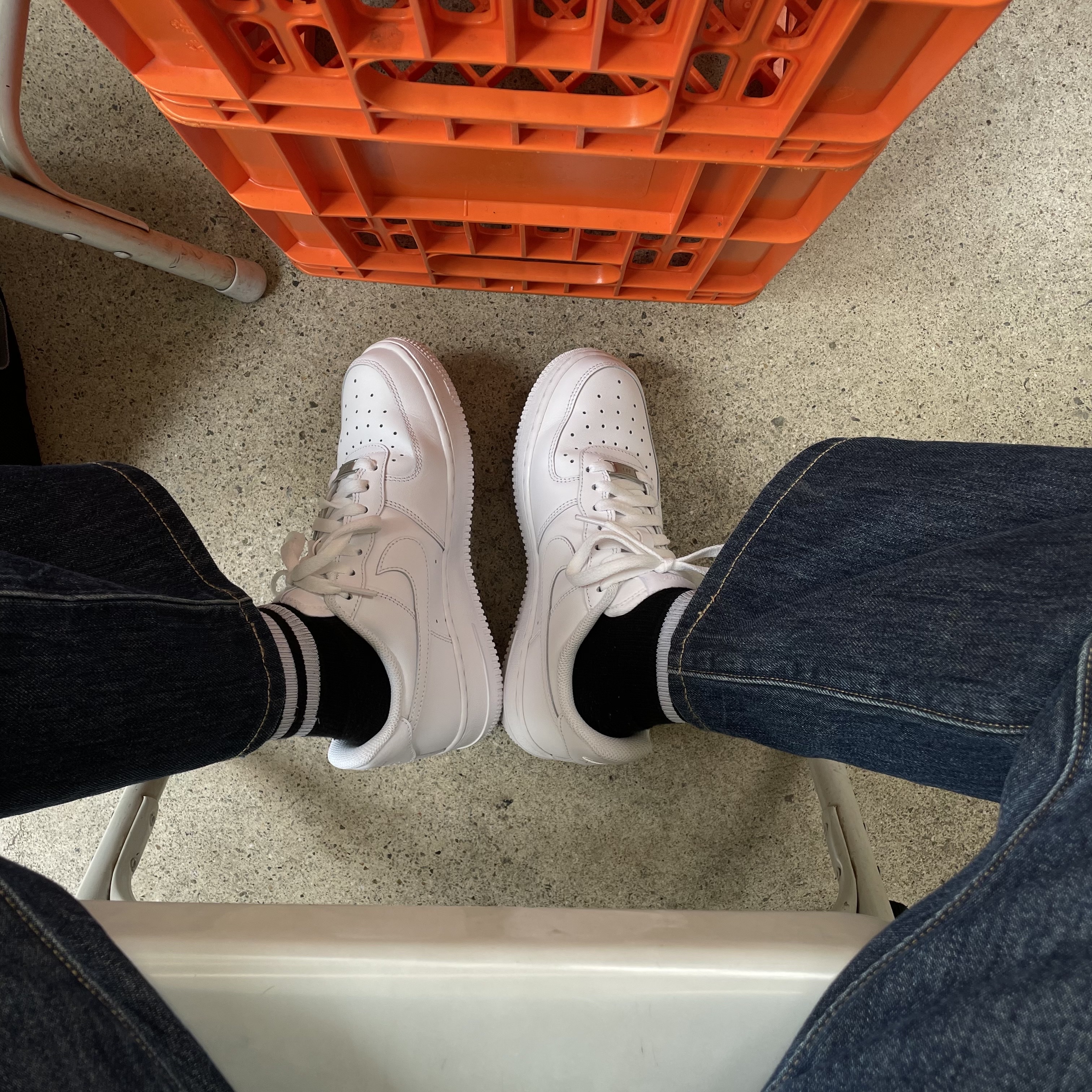 (W) Nike Air Force 1 '07 Low White 착용 스타일