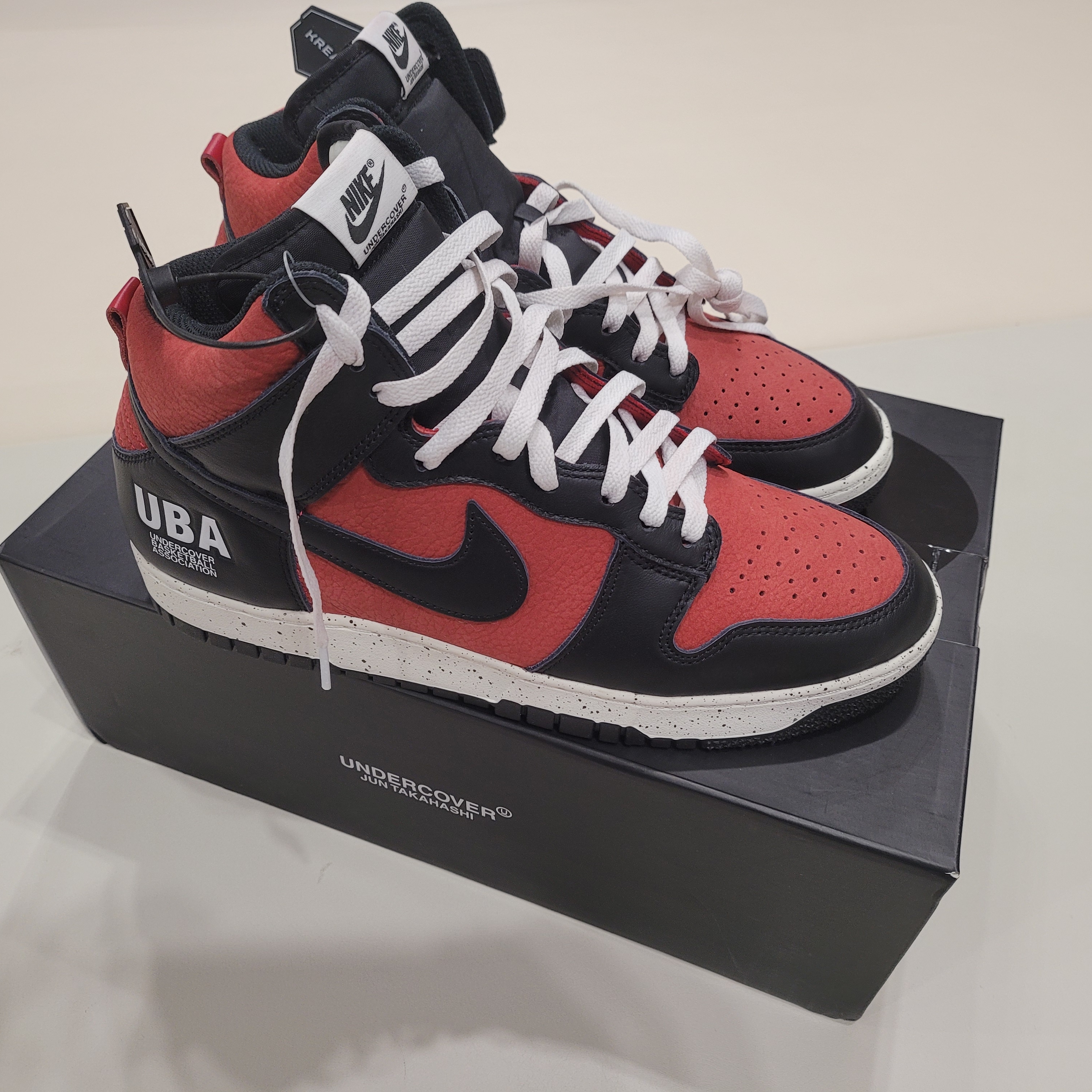 Nike x Undercover Dunk High 1985 Gym Red 착용 스타일 - 1